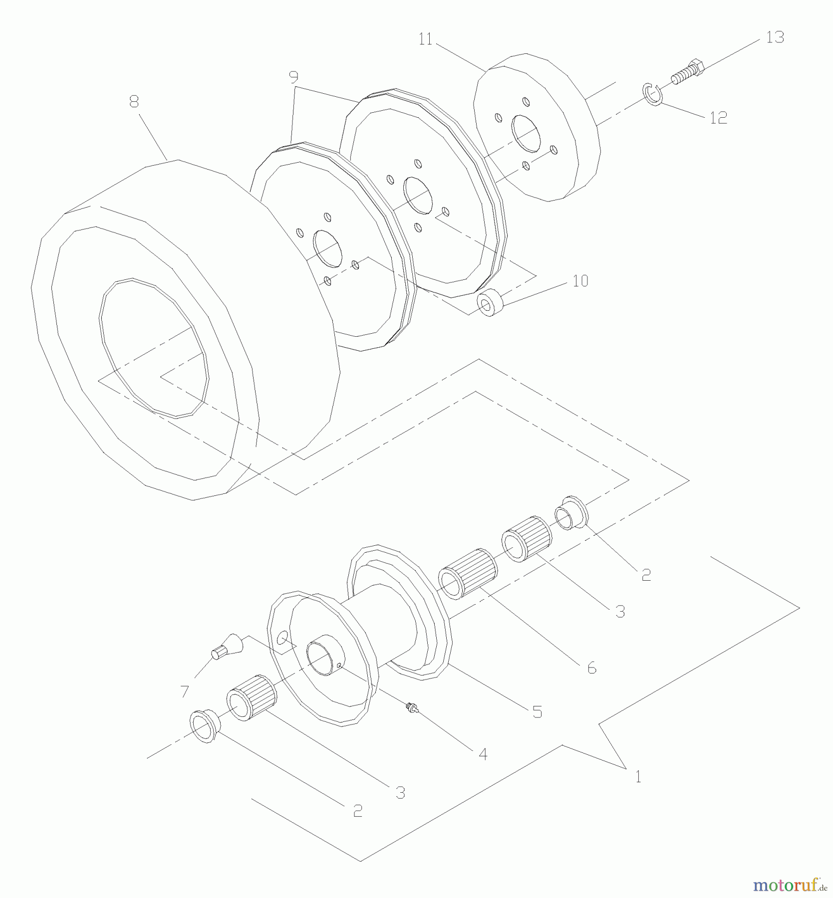 Husqvarna Rasenmäher für Großflächen W 3613 (968999116) - Husqvarna Wide-Area Walk-Behind Mower (2004-11 & After) Traction Wheel Assembly