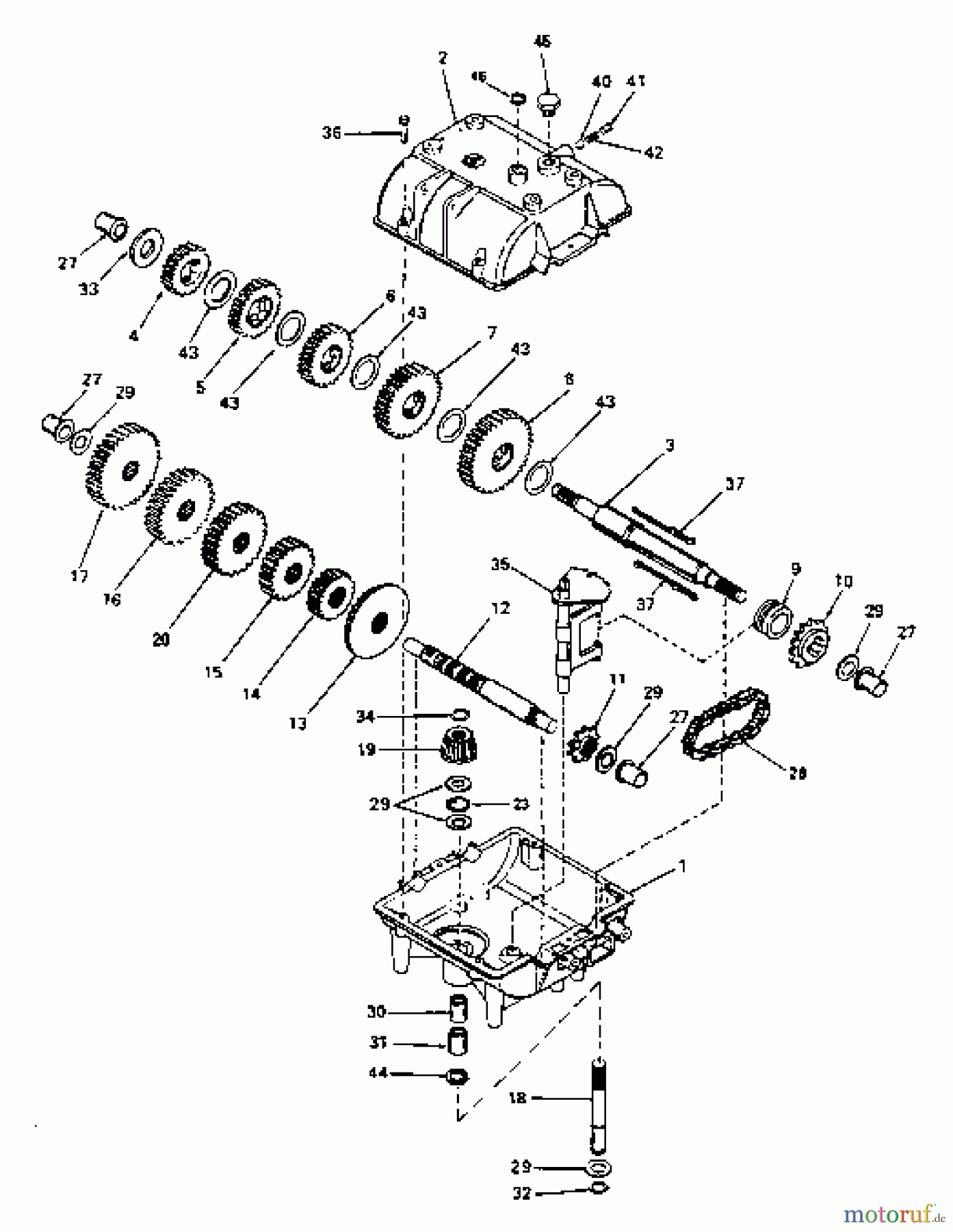 Husqvarna Rasenmäher für Großflächen W 3613 (968999116) - Husqvarna Wide-Area Walk-Behind Mower (2004-11 & After) Transmission Assembly