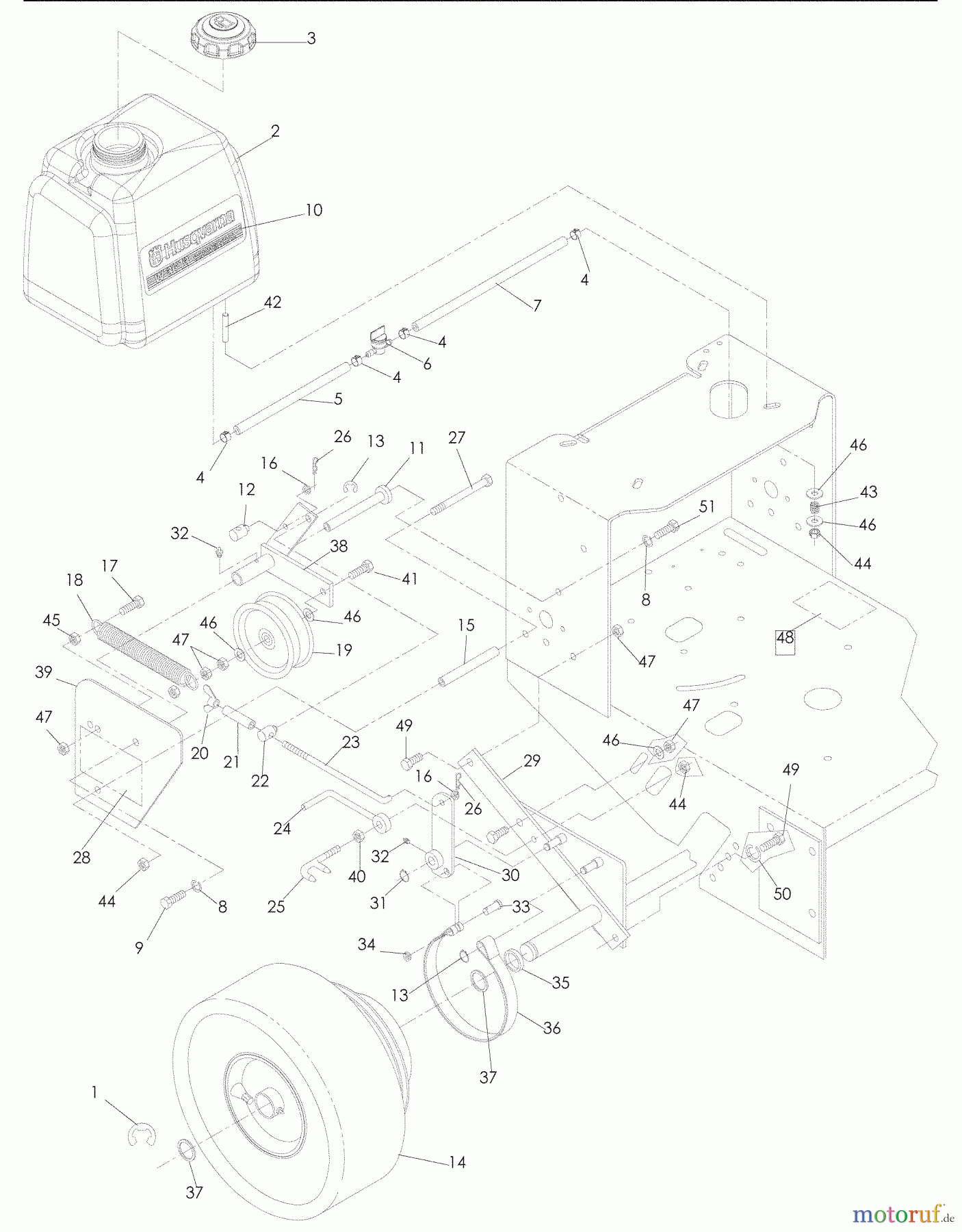 Husqvarna Rasenmäher für Großflächen WG 4815P (968999278) - Husqvarna Wide-Area Walk-Behind Mower (2008-06 & After) Drive