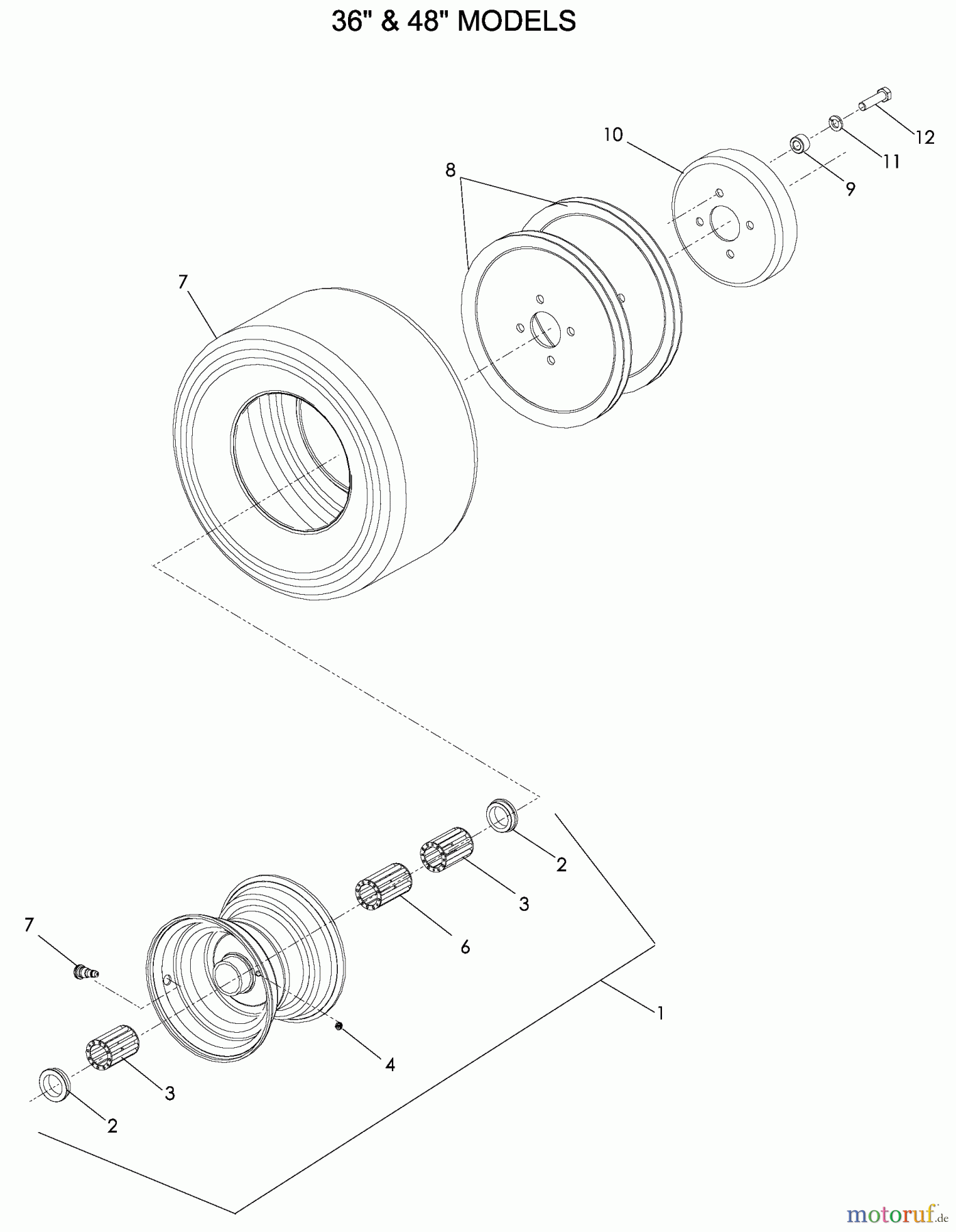 Husqvarna Rasenmäher für Großflächen WG 4815P (968999278) - Husqvarna Wide-Area Walk-Behind Mower (2008-06 & After) Wheels And Tires #1