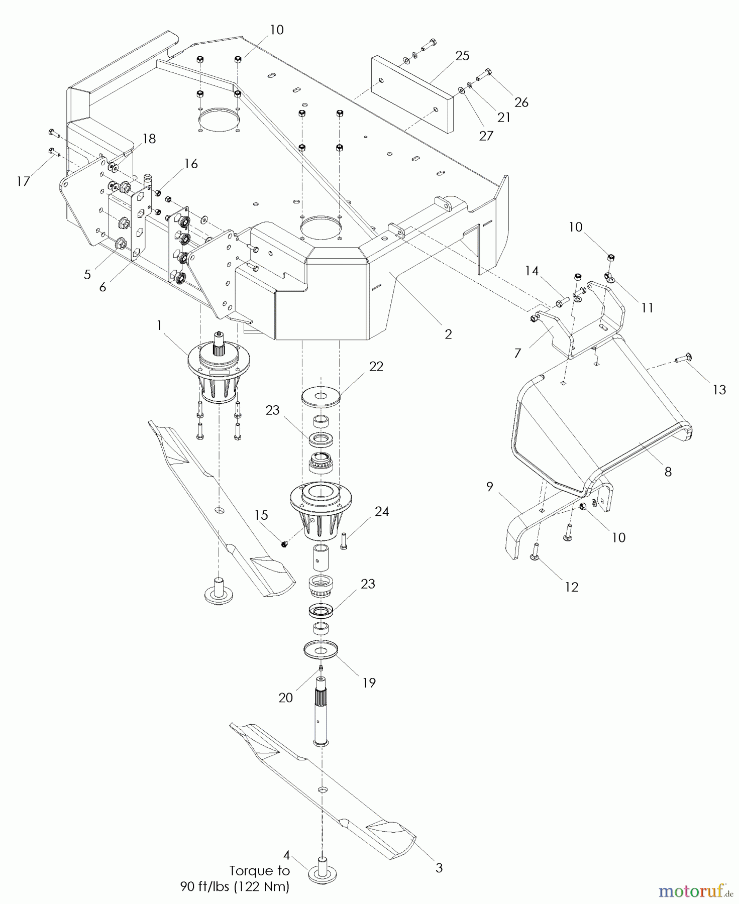 Husqvarna Rasenmäher für Großflächen WH 3615 (966947001) - Husqvarna Wide-Area Walk-Behind Mower (2008-09 to 2008-09) 36