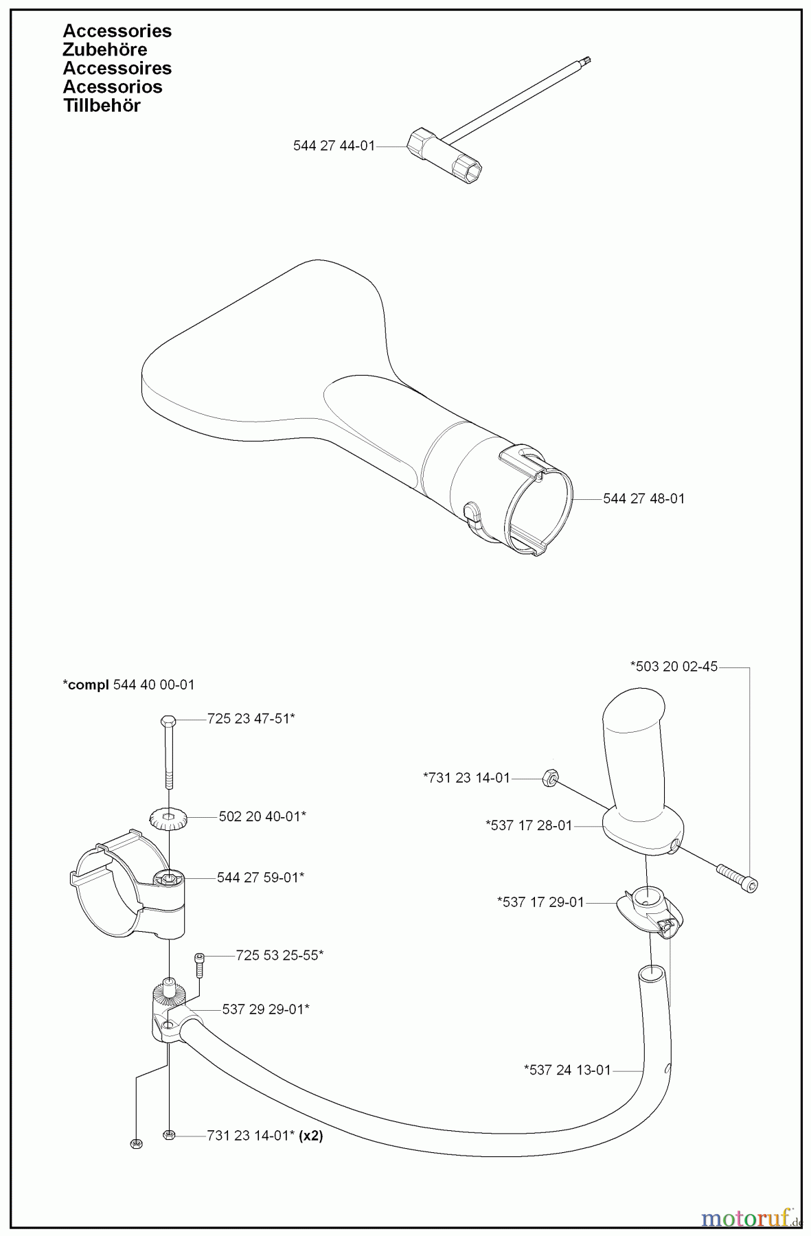 Husqvarna Bläser / Sauger / Häcksler / Mulchgeräte 180 BT - Husqvarna Backpack Blower (2008-02 to 2008-09) Accessories