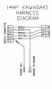 Husqvarna WH 3615A (968999111) - Wide-Area Walk-Behind Mower (2000-06 to 2001-01) Ersatzteile 14 HP Kawasaki Harness Diagram
