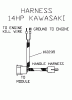 Husqvarna WH 3615A (968999111) - Wide-Area Walk-Behind Mower (2000-06 to 2001-01) Ersatzteile Harness 14 HP Kawasaki
