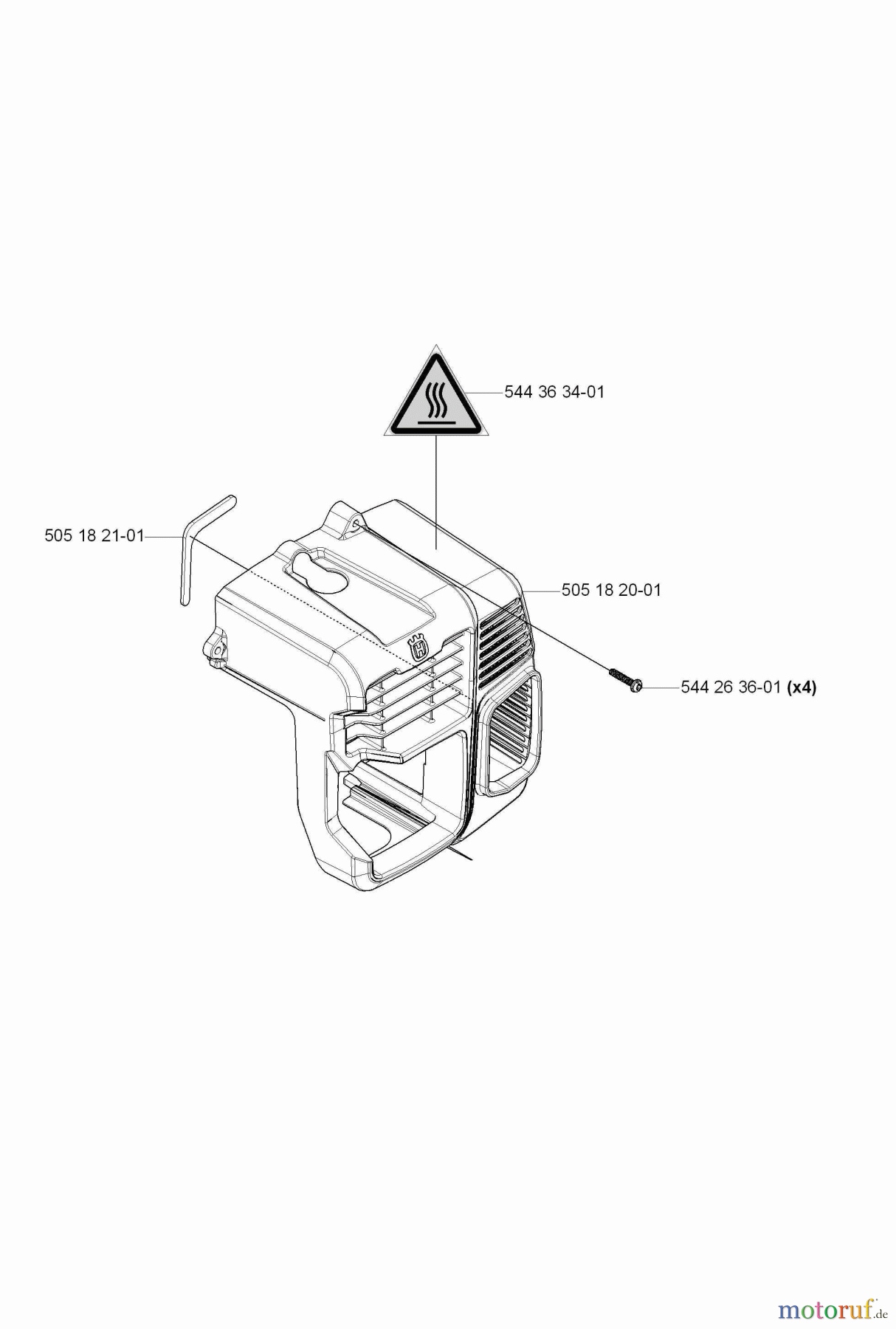 Husqvarna Bläser / Sauger / Häcksler / Mulchgeräte 180 BT - Husqvarna Backpack Blower (2008-02 to 2008-09) Engine Cover