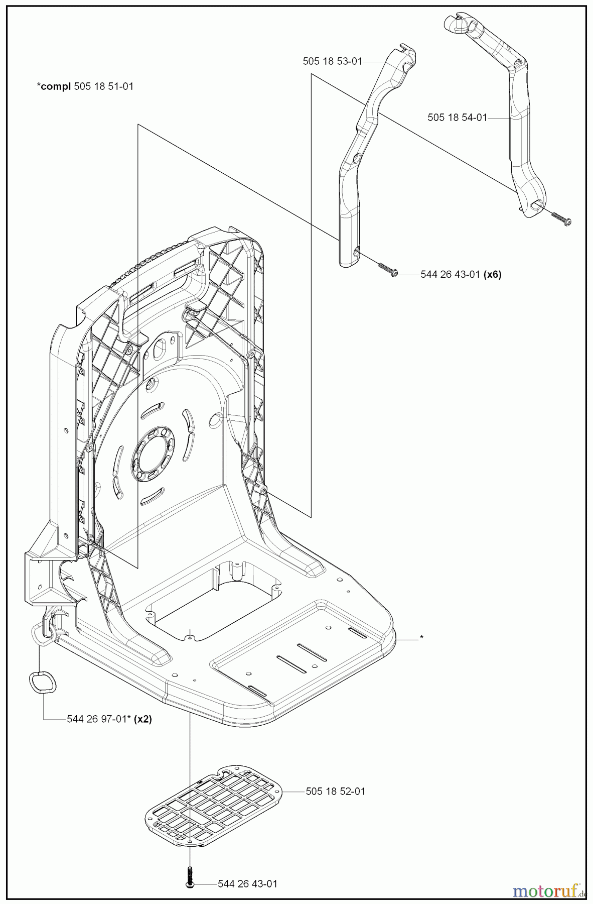 Husqvarna Bläser / Sauger / Häcksler / Mulchgeräte 180 BT - Husqvarna Backpack Blower (2008-02 to 2008-09) Frame
