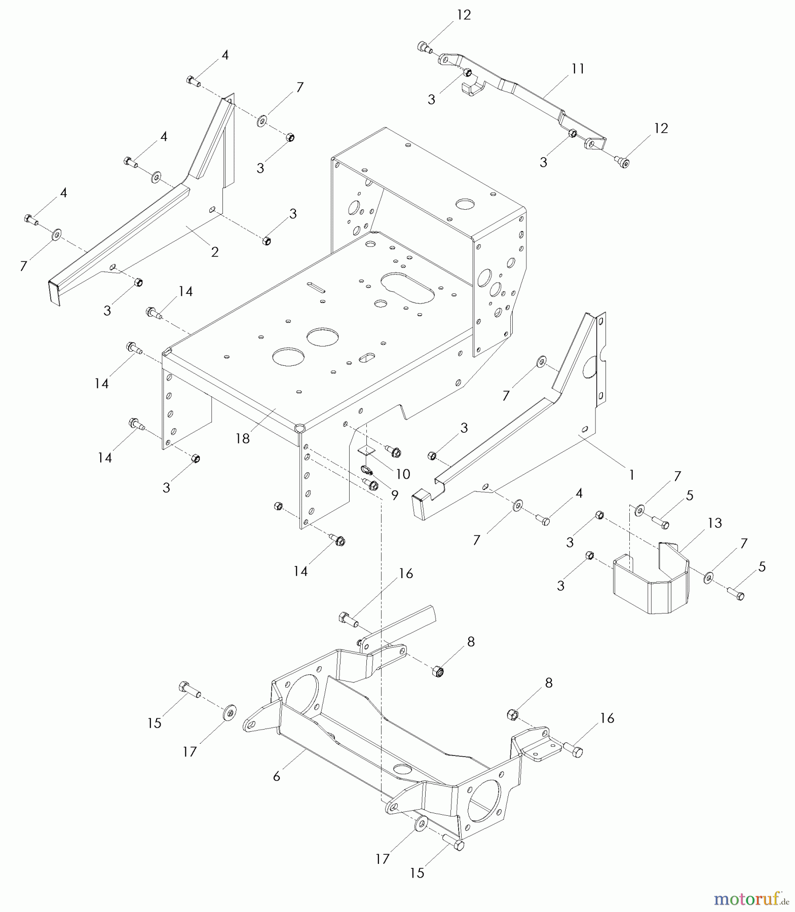 Husqvarna Rasenmäher für Großflächen WH 5217 (966947003) - Husqvarna Wide-Area Walk-Behind Mower (2008-09 to 2008-09) Frame