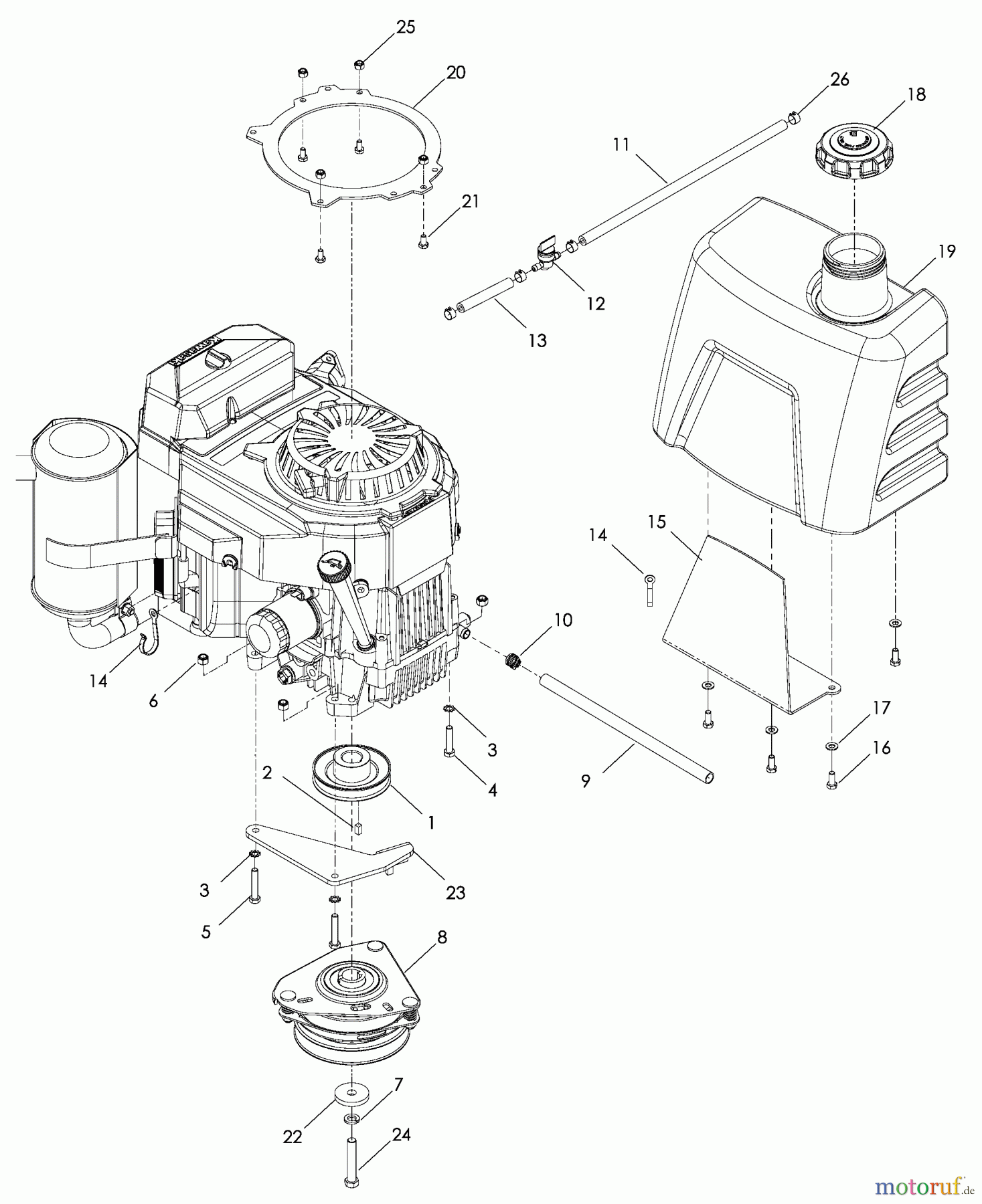 Husqvarna Rasenmäher für Großflächen WH 4817 (966947002) - Husqvarna Wide-Area Walk-Behind Mower (2008-10 & After) Engine