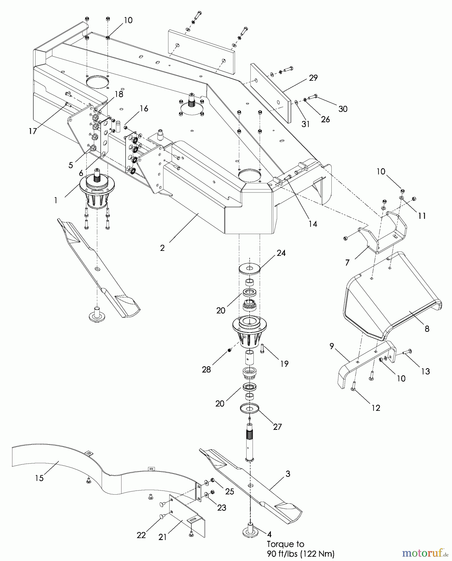 Husqvarna Rasenmäher für Großflächen WH 3615 (966947001) - Husqvarna Wide-Area Walk-Behind Mower (2008-10 & After) Lower Deck #2