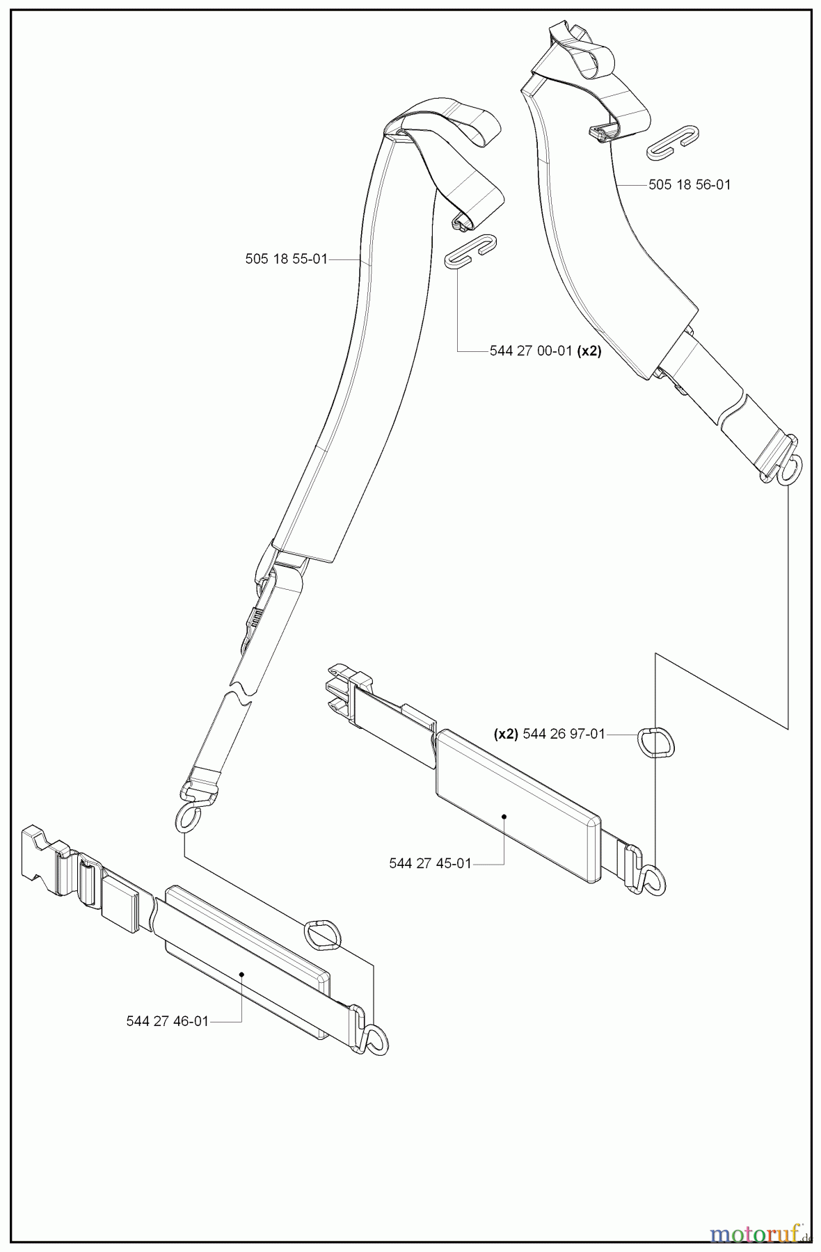 Husqvarna Bläser / Sauger / Häcksler / Mulchgeräte 180 BT - Husqvarna Backpack Blower (2008-02 to 2008-09) Harness