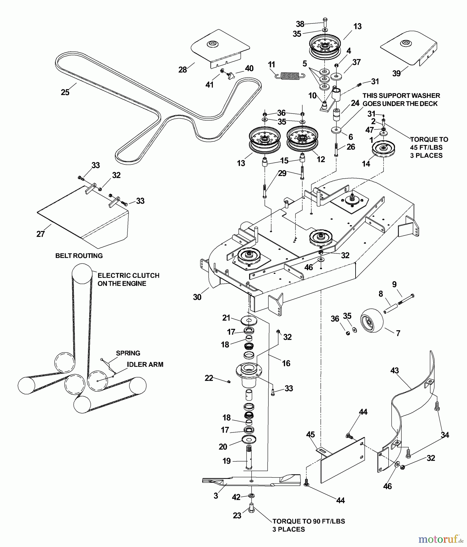 Husqvarna Rasenmäher für Großflächen WH 5219EFQ (968999253) - Husqvarna Wide-Area Walk-Behind Mower (2005-08 to 2006-11) Deck 52