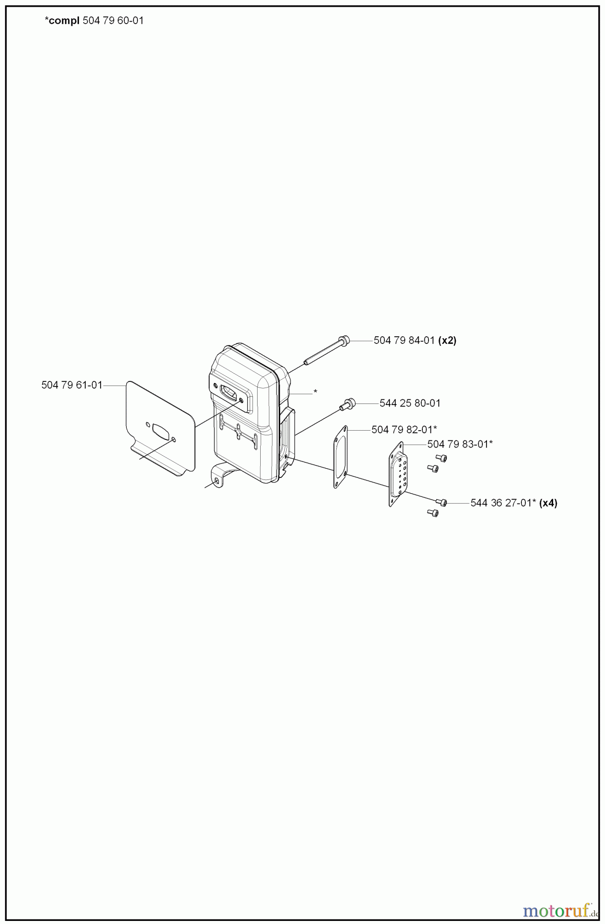 Husqvarna Bläser / Sauger / Häcksler / Mulchgeräte 180 BT - Husqvarna Backpack Blower (2008-02 to 2008-09) Muffler
