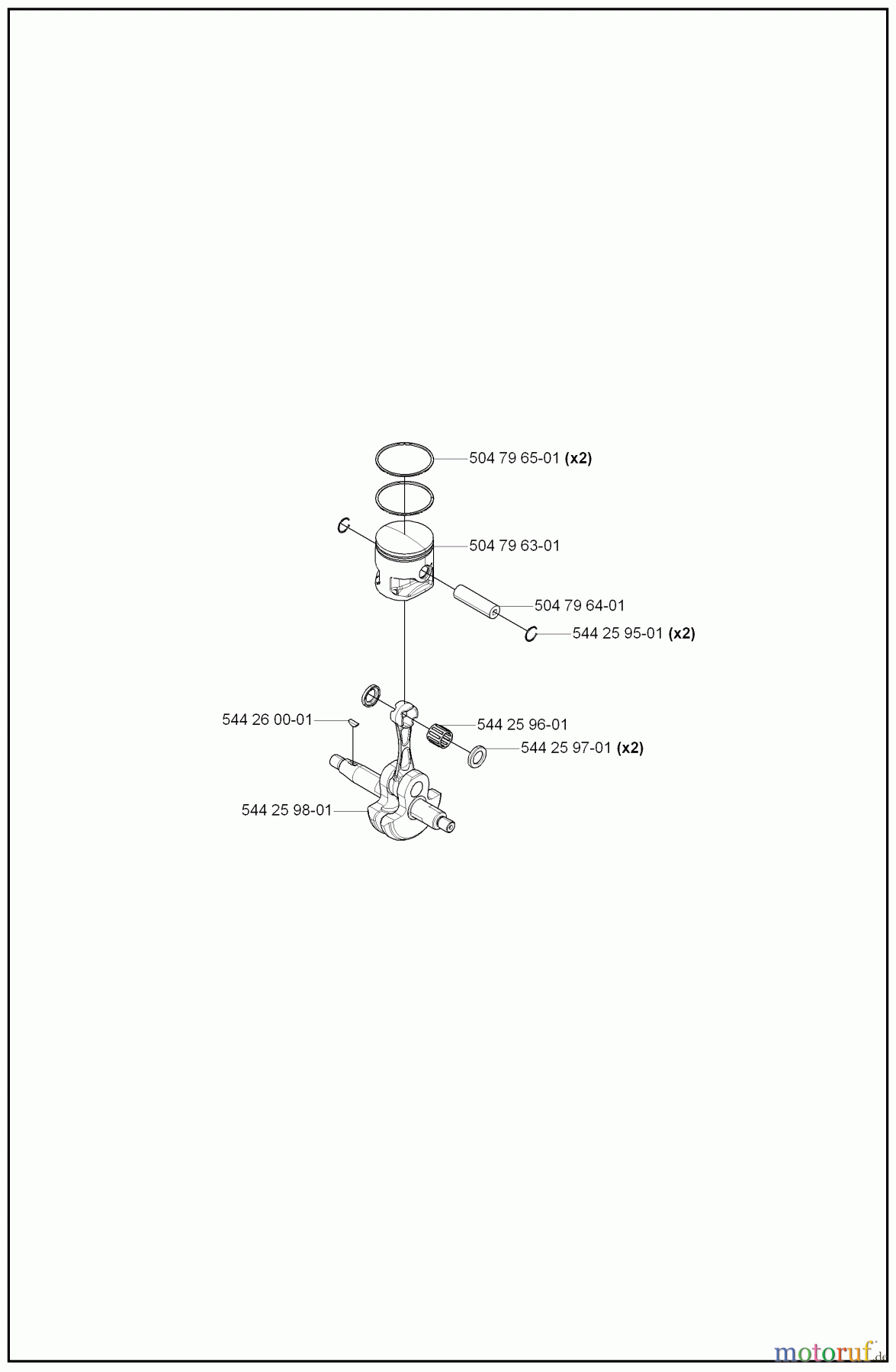 Husqvarna Bläser / Sauger / Häcksler / Mulchgeräte 180 BT - Husqvarna Backpack Blower (2008-02 to 2008-09) Piston / Crankshaft