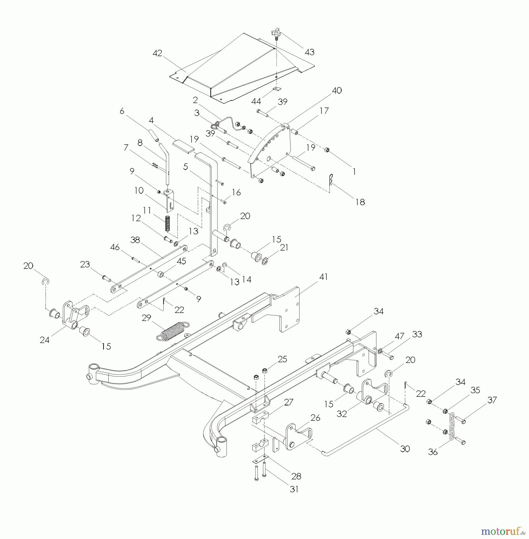 Husqvarna Rasenmäher für Großflächen WH 5221EFQ (968999599) - Husqvarna Wide-Area Walk-Behind Mower (2006-12 to 2008-07) Frame
