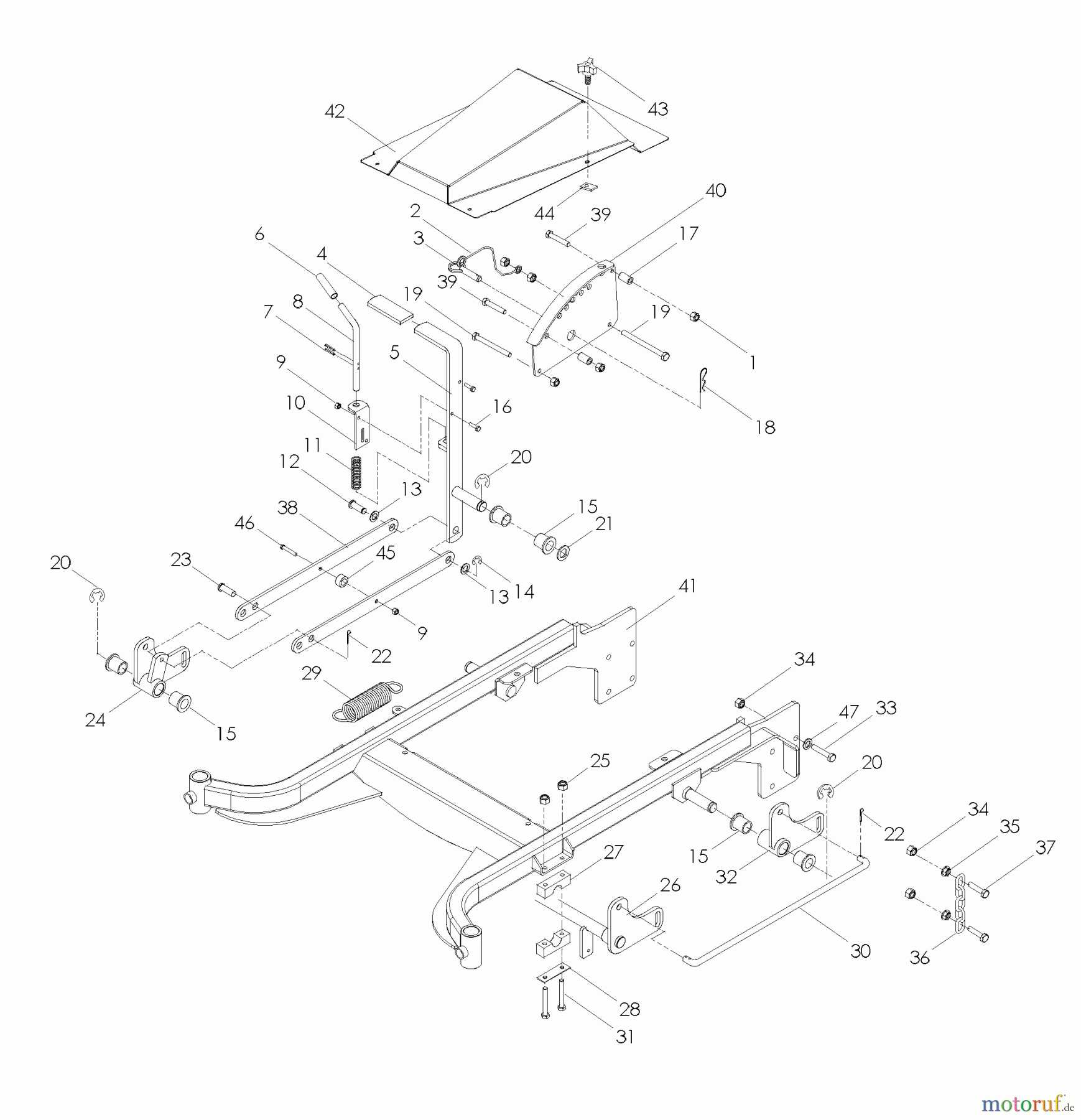 Husqvarna Rasenmäher für Großflächen WH 4817EFQ (968999252) - Husqvarna Wide-Area Walk-Behind Mower (2008-08 & After) Frame