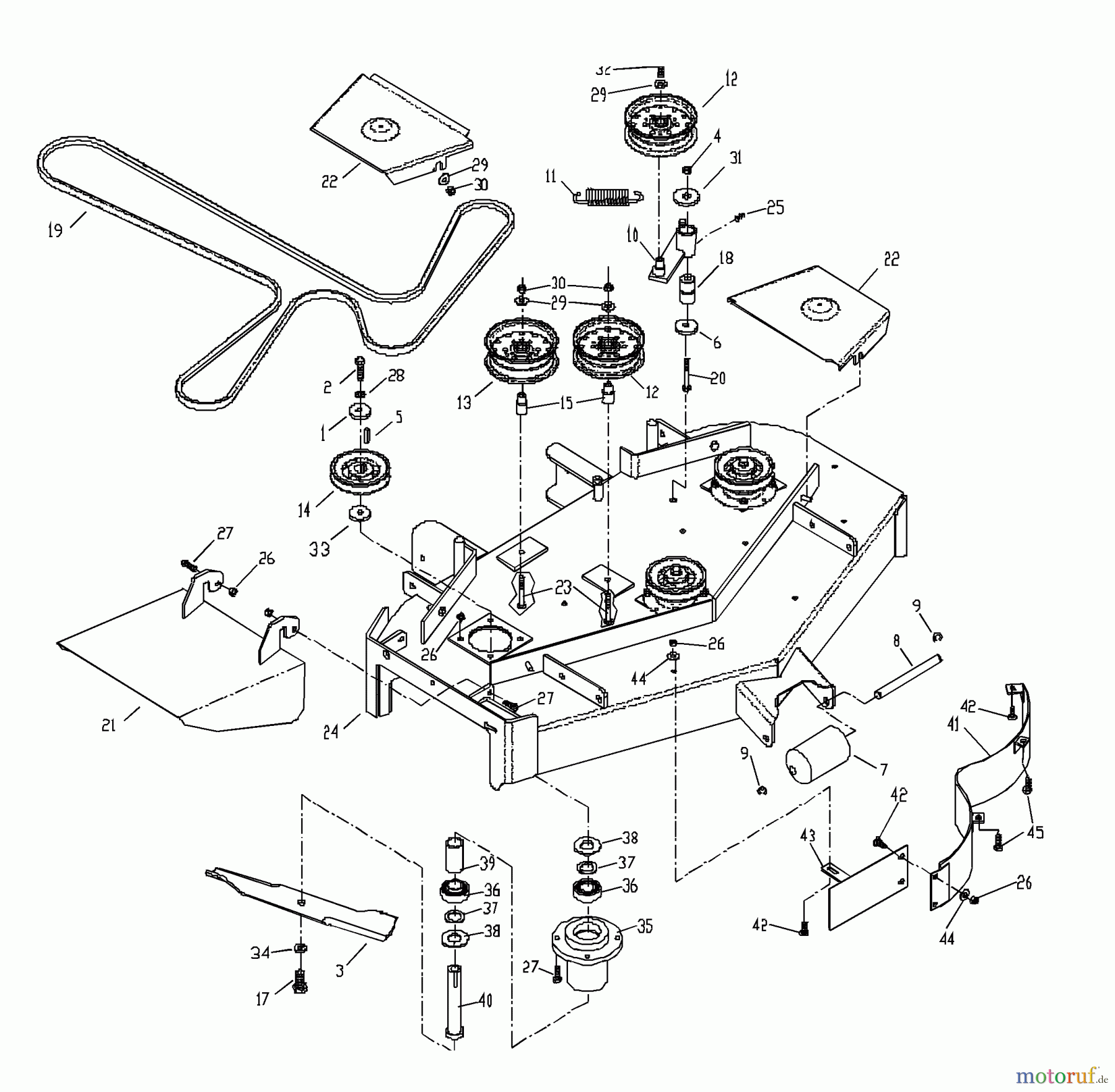 Husqvarna Rasenmäher für Großflächen WHF 4215ETS (968999127) - Husqvarna Wide-Area Walk-Behind Mower (2002-02 to 2002-08) 42