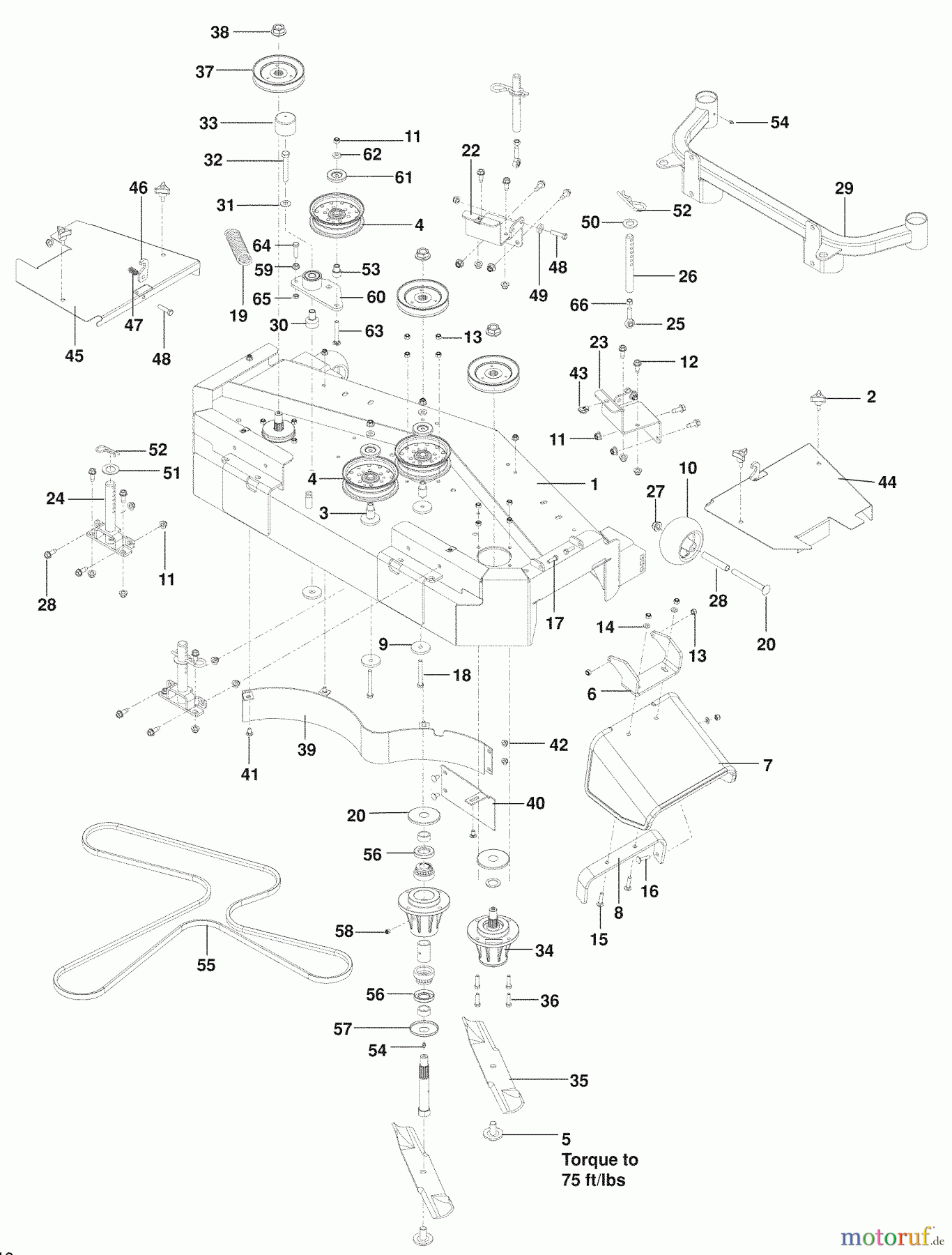 Husqvarna Rasenmäher für Großflächen WHF 3617 (966947008) - Husqvarna Wide-Area Walk-Behind Mower (2009-09 & After) 48