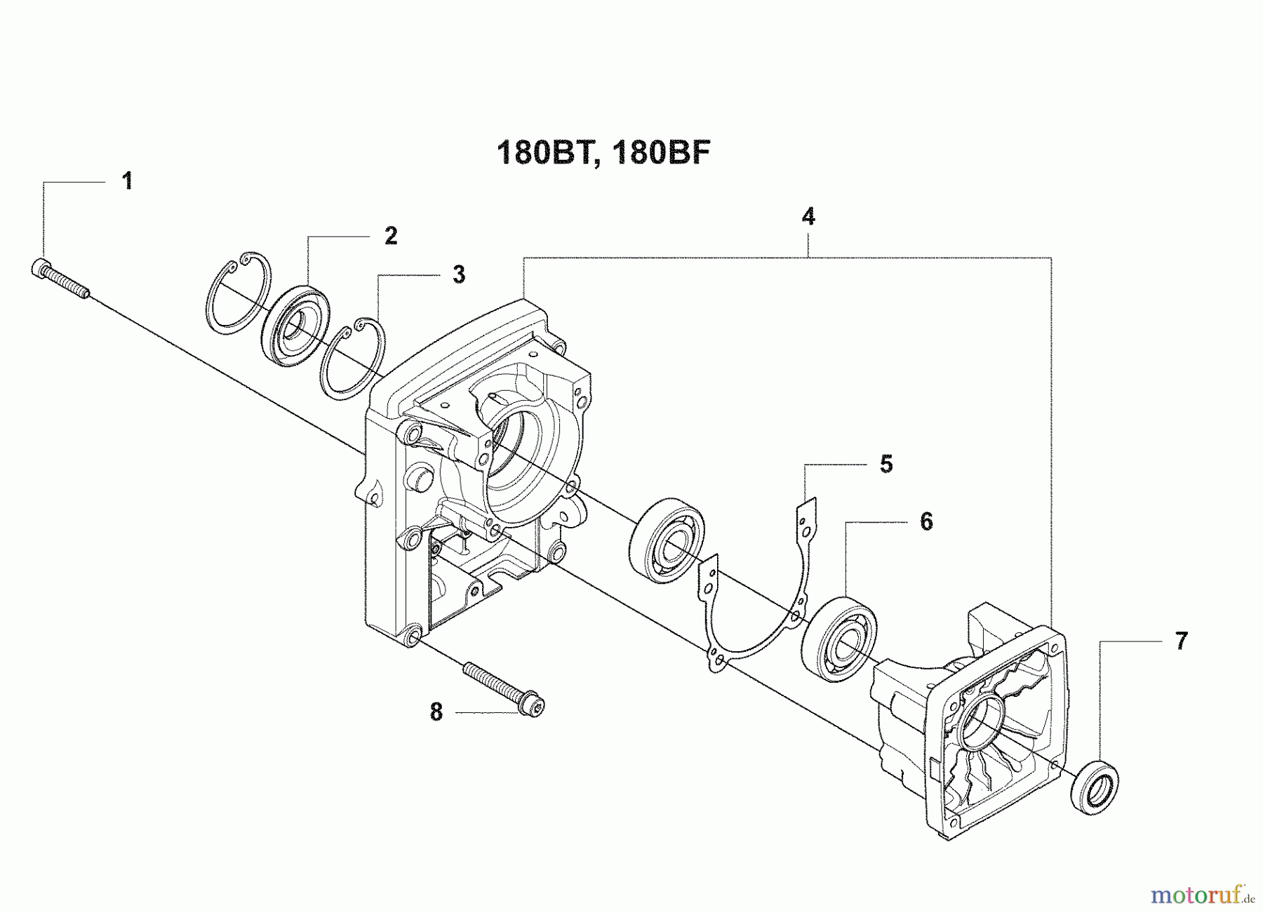 Husqvarna Bläser / Sauger / Häcksler / Mulchgeräte 180 BT - Husqvarna Backpack Blower (2008-10 & After) Crankcase