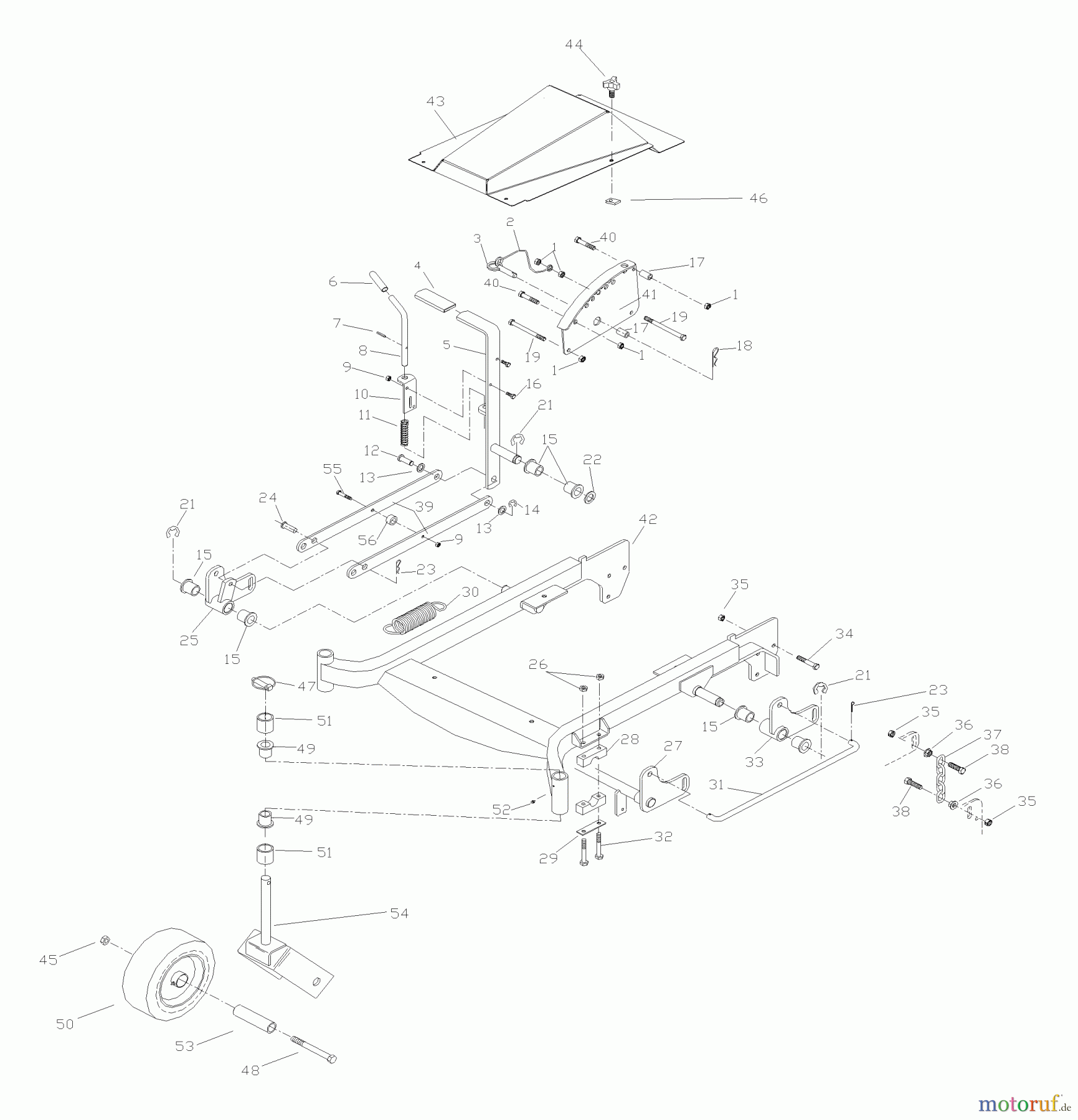 Husqvarna Rasenmäher für Großflächen WHF 4215ETS (968999127) - Husqvarna Wide-Area Walk-Behind Mower (2002-09 & After) Frame Assembly