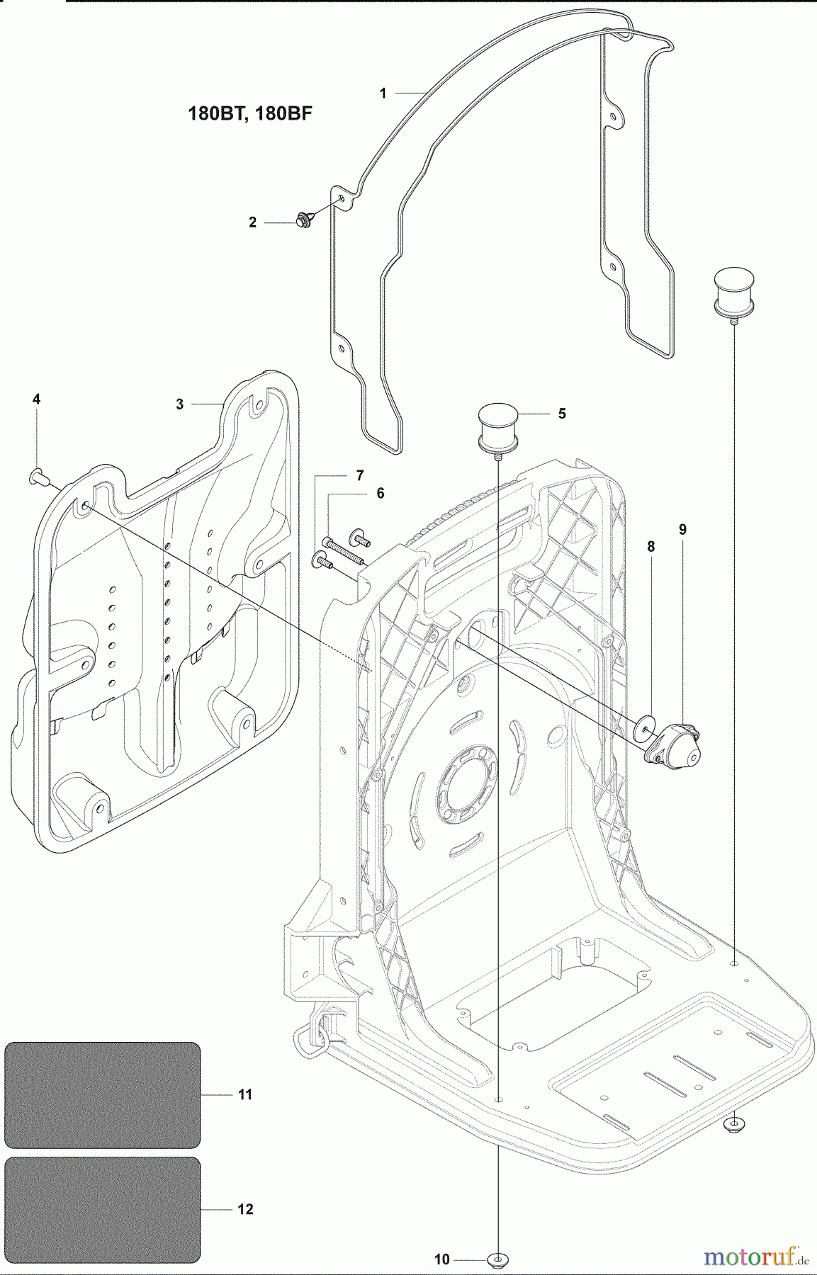 Husqvarna Bläser / Sauger / Häcksler / Mulchgeräte 180 BF - Husqvarna Backpack Blower (2008-10 & After) Frame Cover