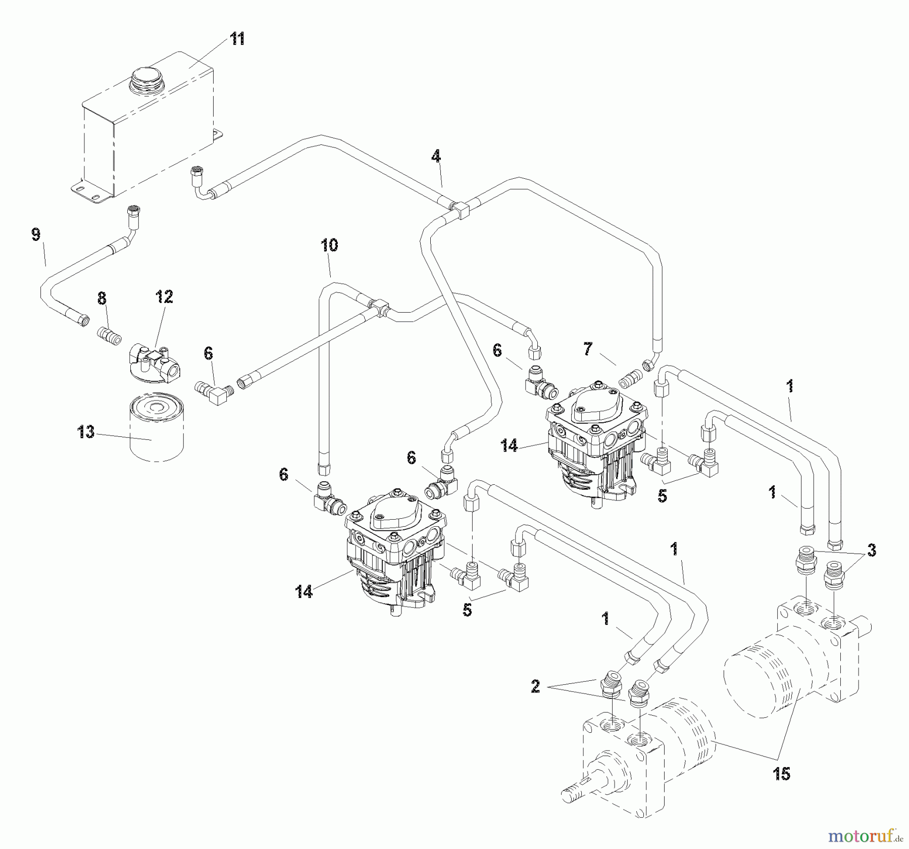 Husqvarna Rasenmäher für Großflächen WHF 5219 (968999253) - Husqvarna Wide-Area Walk-Behind Mower (2004-09 & After) Hydraulic Assembly
