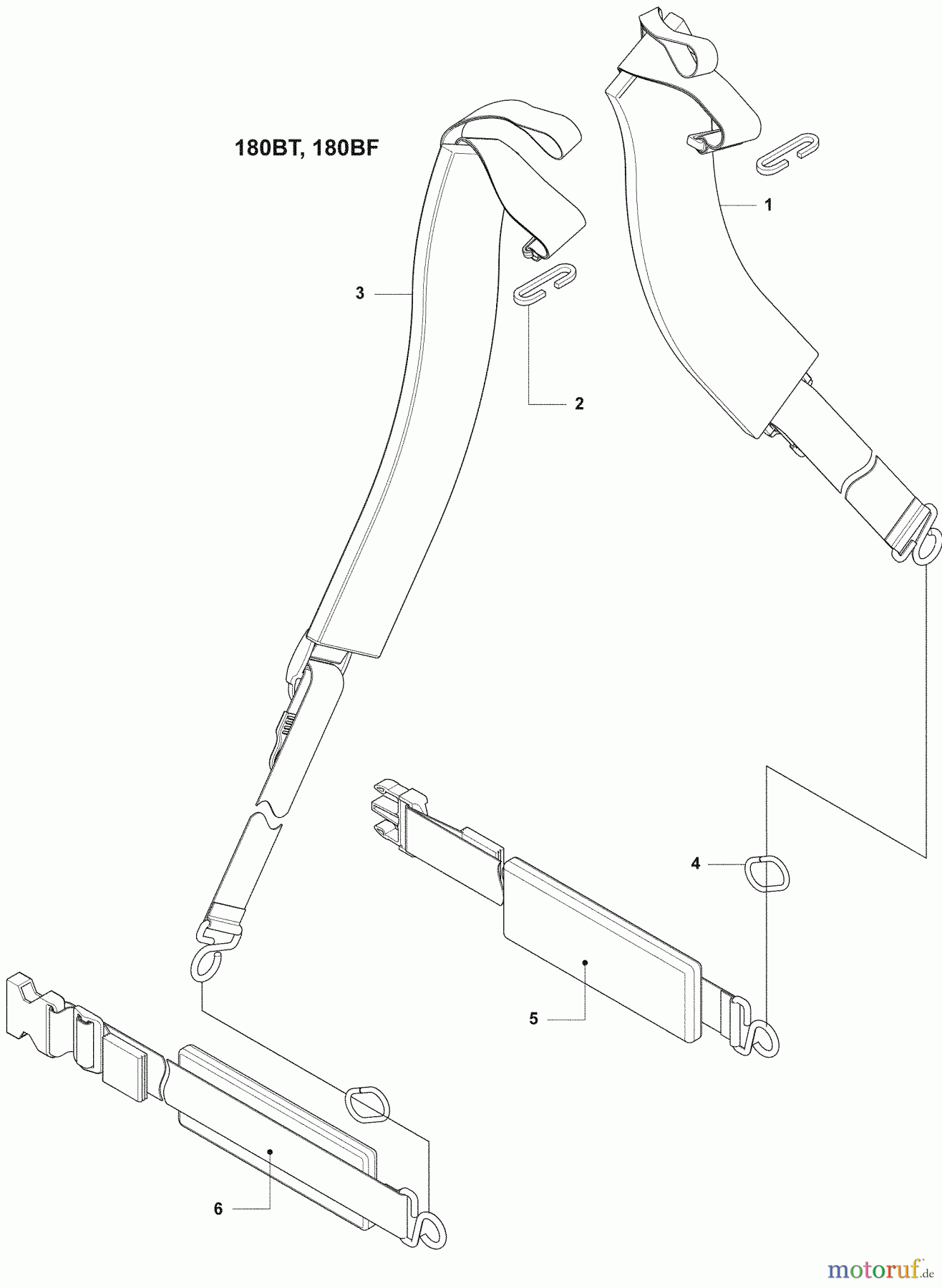 Husqvarna Bläser / Sauger / Häcksler / Mulchgeräte 180 BF - Husqvarna Backpack Blower (2008-10 & After) Harness