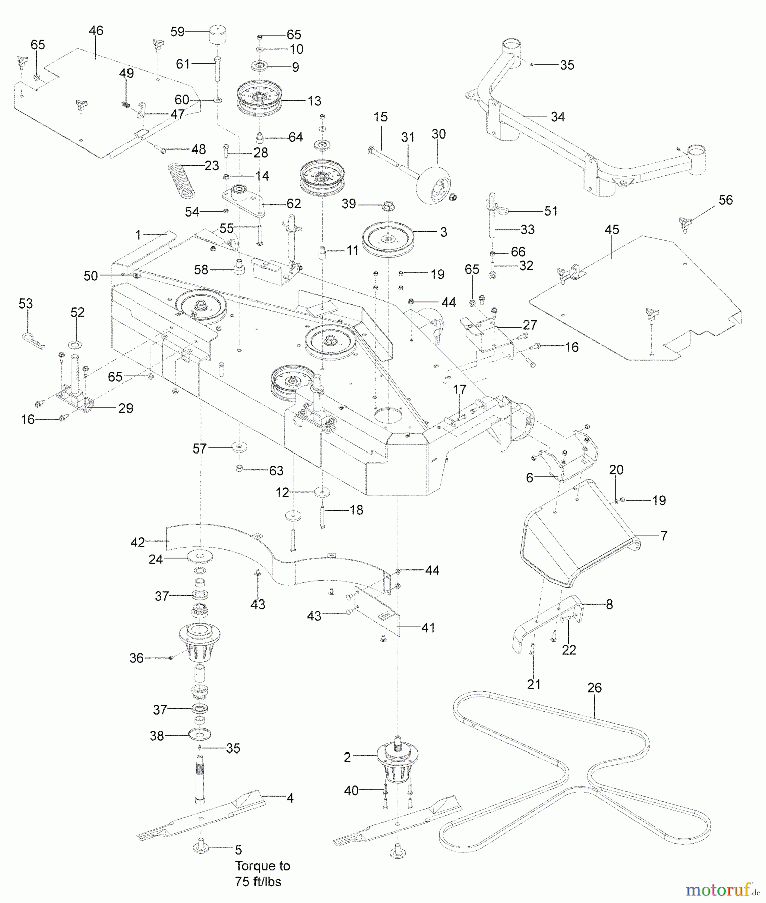 Husqvarna Rasenmäher für Großflächen WHF 5223 (966947006) - Husqvarna Wide-Area Walk-Behind Mower (2009-09 & After) 61