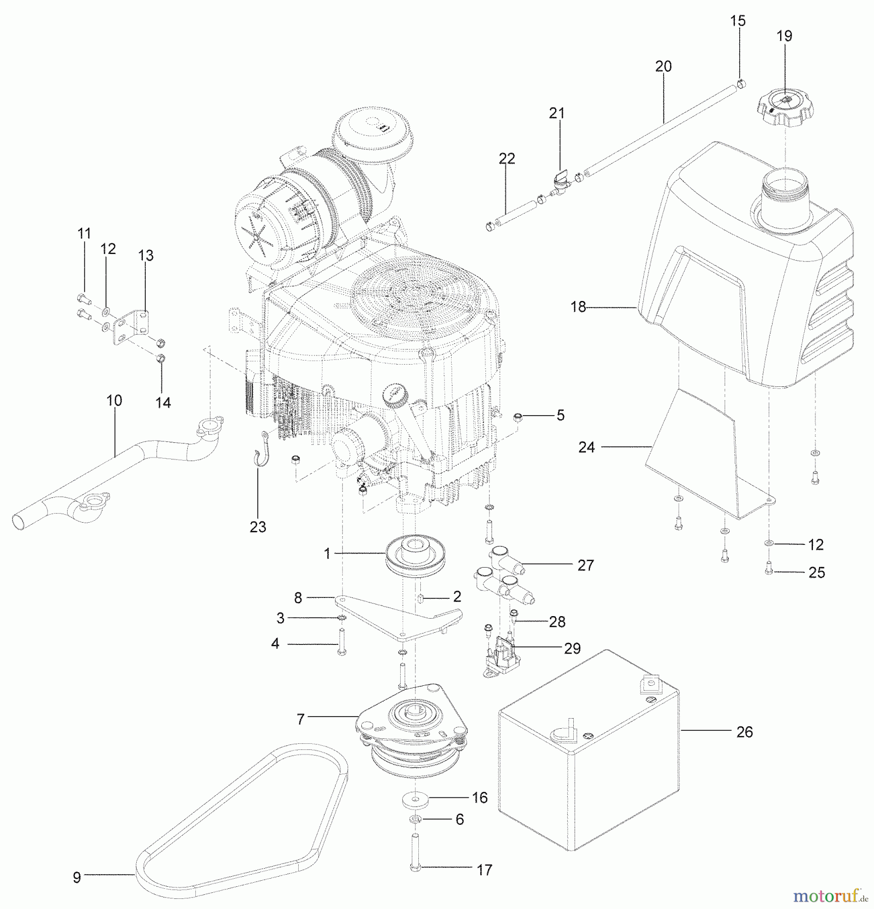  Husqvarna Rasenmäher für Großflächen WHF 5223 (966947006) - Husqvarna Wide-Area Walk-Behind Mower (2009-09 & After) Engine