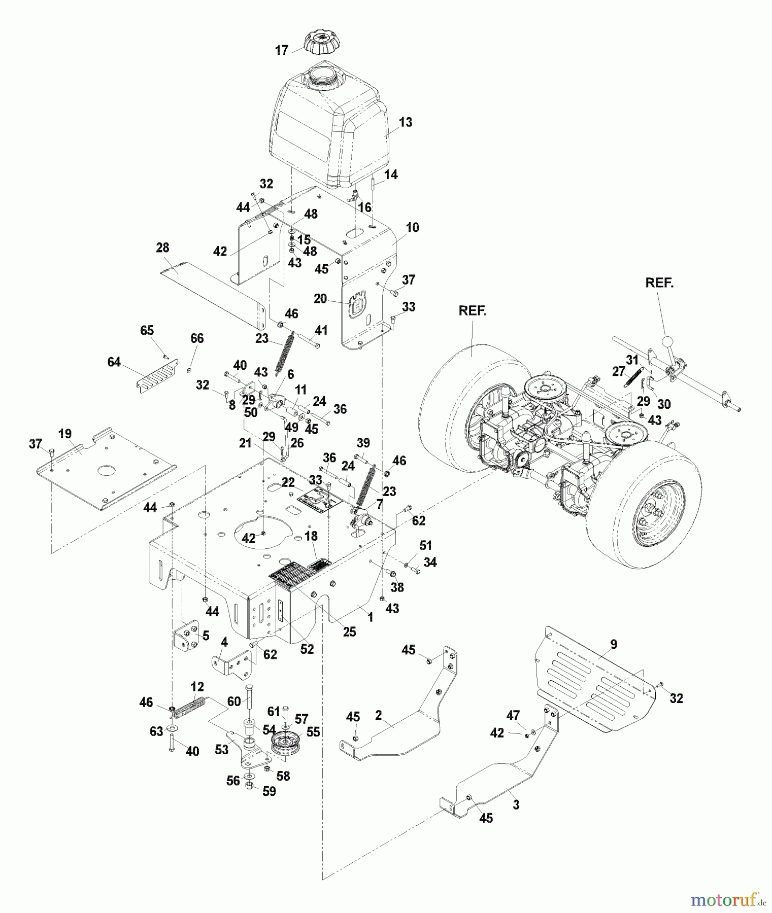 Husqvarna Rasenmäher für Großflächen WHT 3615 (968999237) - Husqvarna Wide-Area Walk-Behind Mower (2004-09 & After) Power Unit