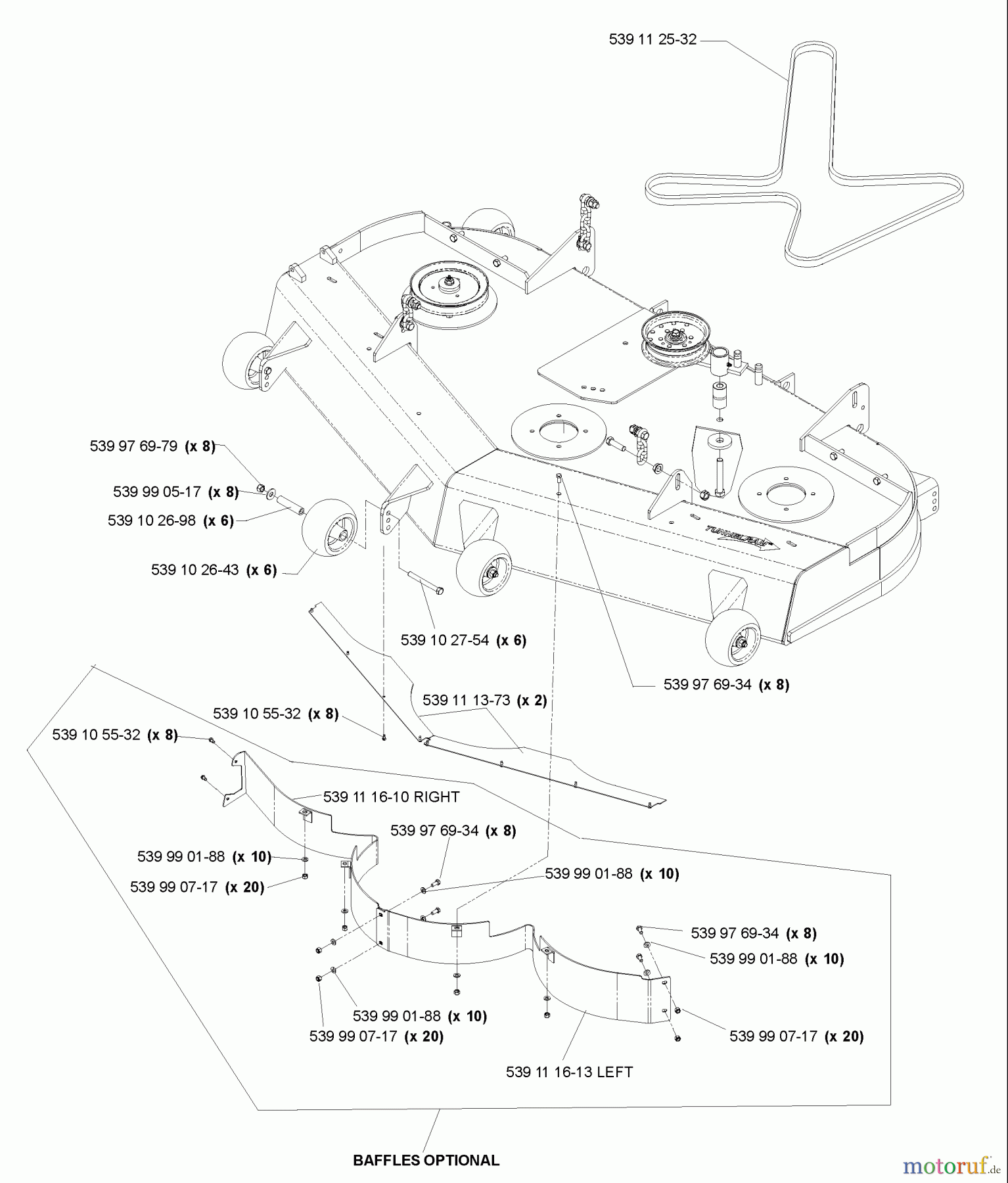 Husqvarna Nullwendekreismäher, Zero-Turn BX 34 D (968999316) - Husqvarna Zero-Turn Mower (2009-07 & After) Deck Assembly #5