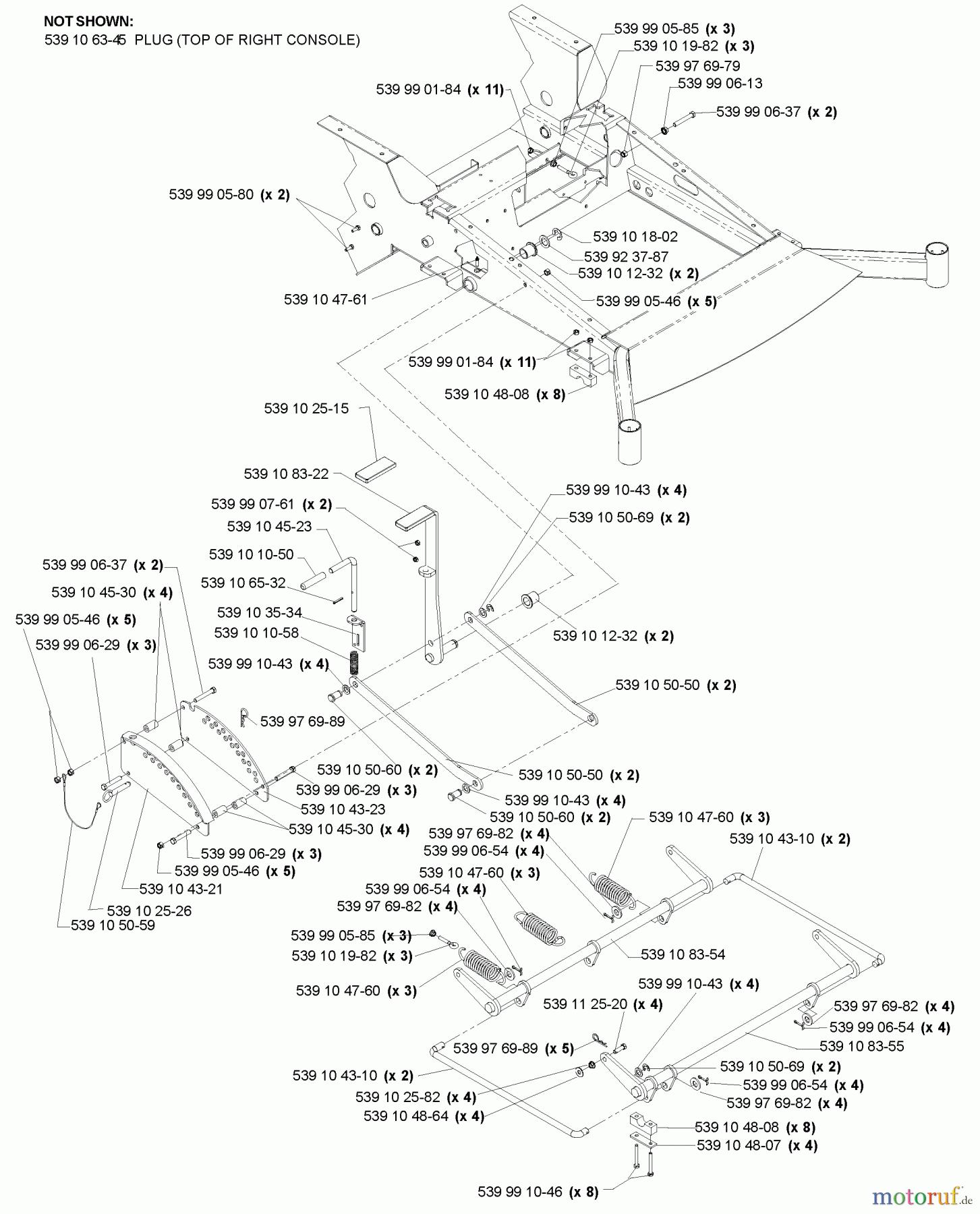Husqvarna Nullwendekreismäher, Zero-Turn BZ 27 D (968999315) - Husqvarna Zero-Turn Mower (2009-07 & After) Deck Lift Manual