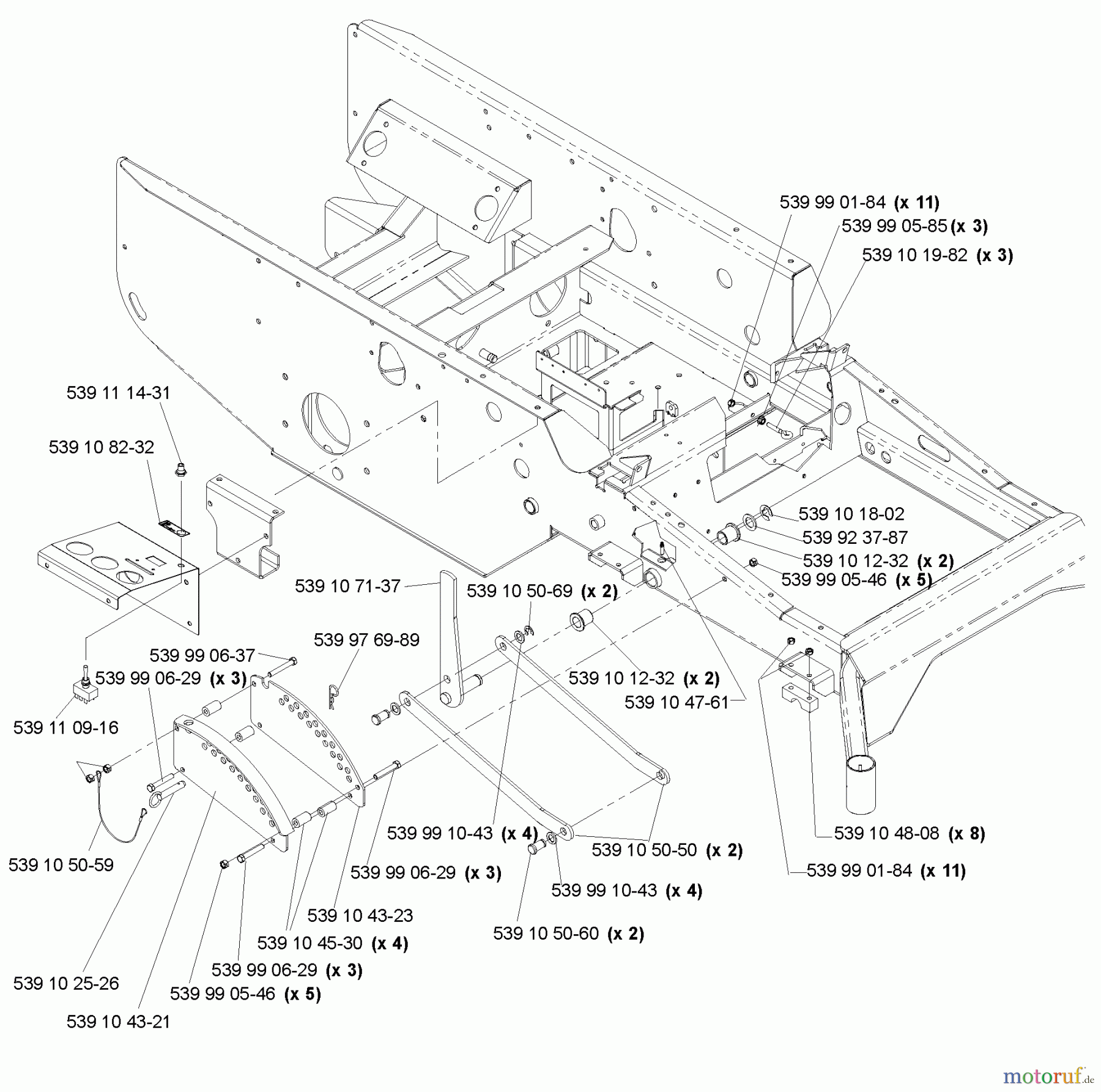 Husqvarna Nullwendekreismäher, Zero-Turn BX 34 D (968999316) - Husqvarna Zero-Turn Mower (2009-07 & After) Deck Lift Power #1