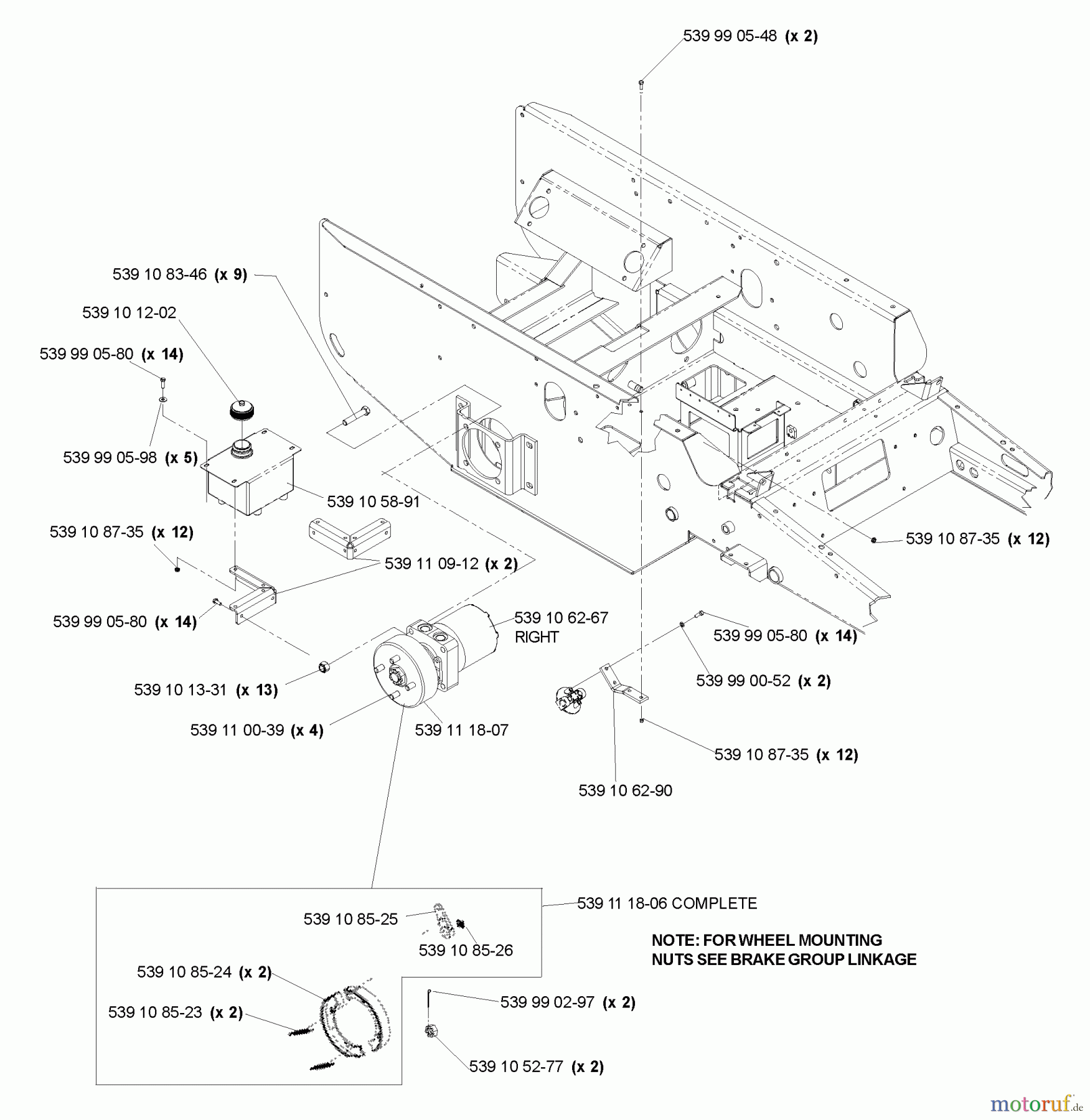 Husqvarna Nullwendekreismäher, Zero-Turn BX 34 D (968999316) - Husqvarna Zero-Turn Mower (2009-07 & After) Hydraulic Assembly #1