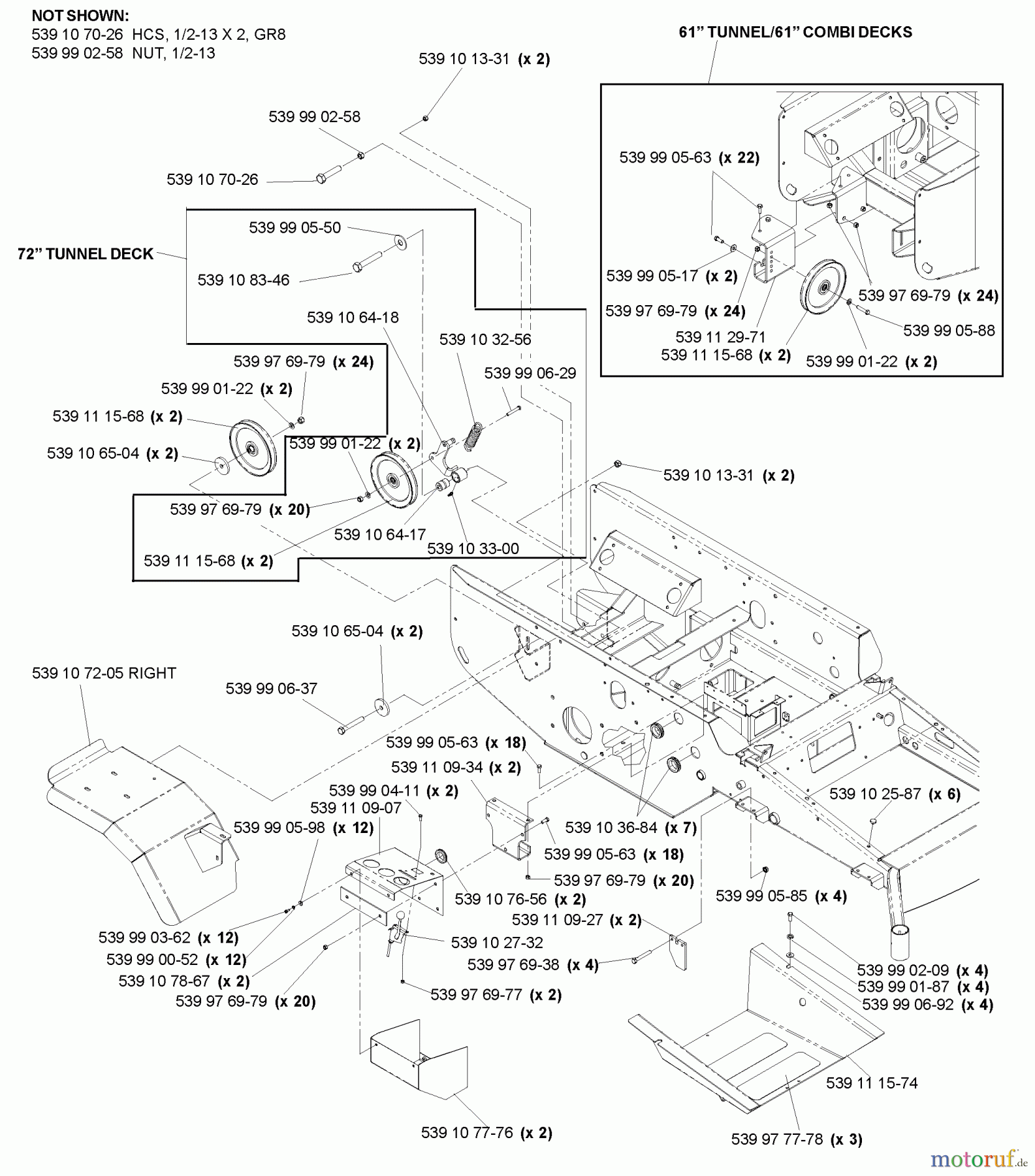 Husqvarna Nullwendekreismäher, Zero-Turn BX 34 D (968999316) - Husqvarna Zero-Turn Mower (2009-07 & After) Main Frame Assembly #1
