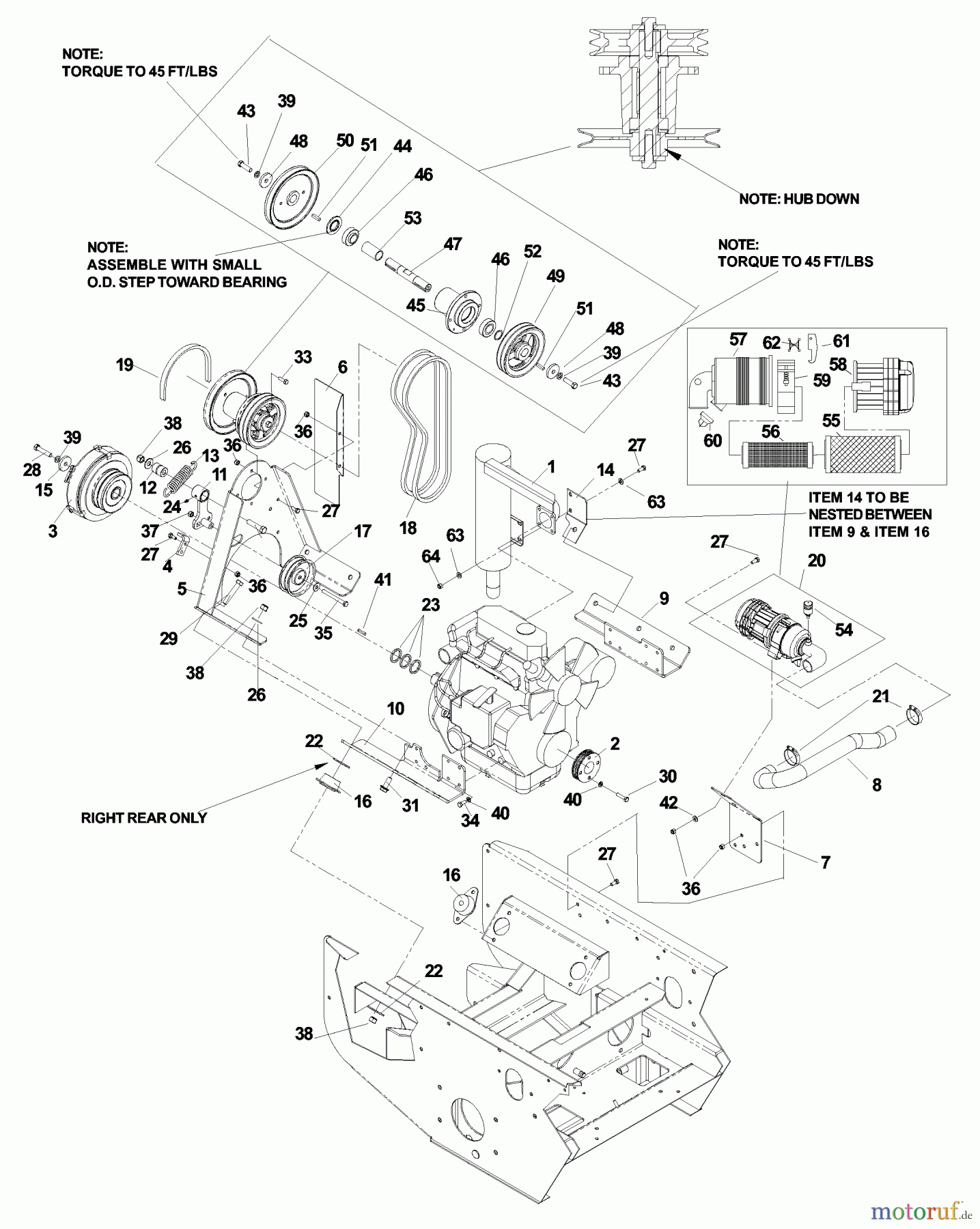 Husqvarna Nullwendekreismäher, Zero-Turn BZ 6127 D (968999218) - Husqvarna Zero-Turn Mower (2003-03 to 2004-10) Engine Assembly 27 H.P.