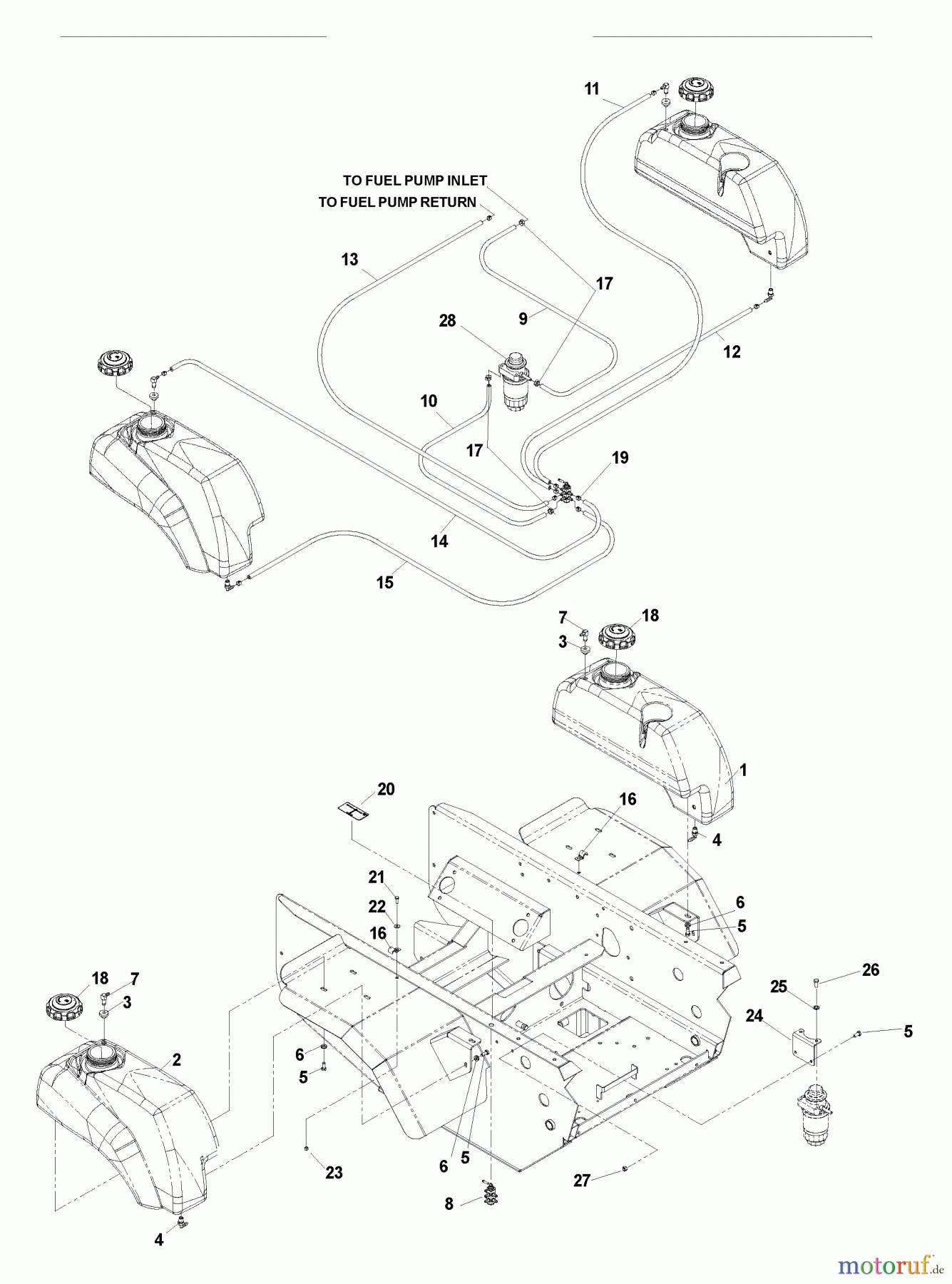 Husqvarna Nullwendekreismäher, Zero-Turn BZ 7234 D (968999264) - Husqvarna Zero-Turn Mower (2005-01 to 2005-07) Fuel Group