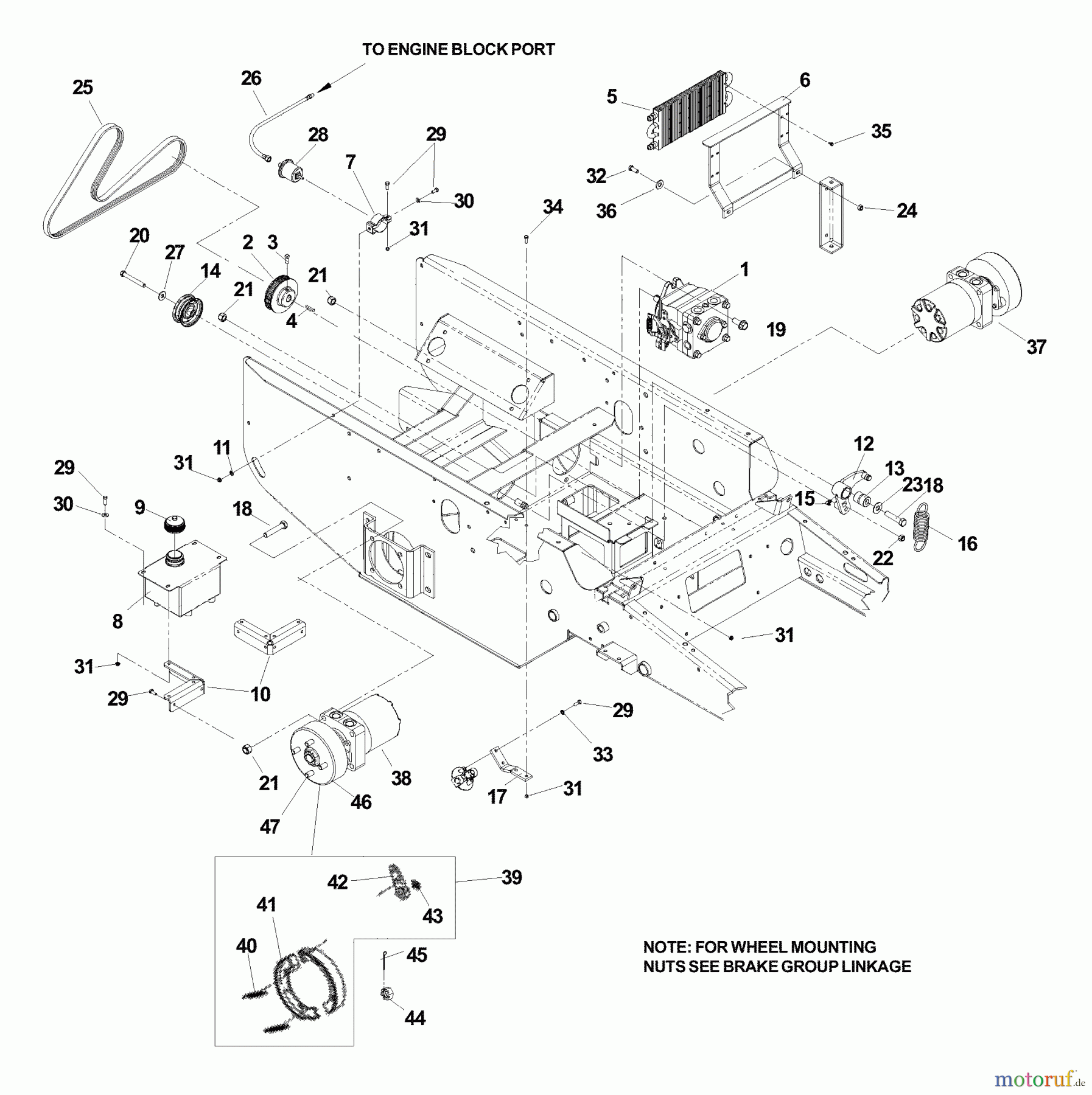 Husqvarna Nullwendekreismäher, Zero-Turn BZ 7234 D (968999264) - Husqvarna Zero-Turn Mower (2005-01 to 2005-07) Hydraulic Assembly
