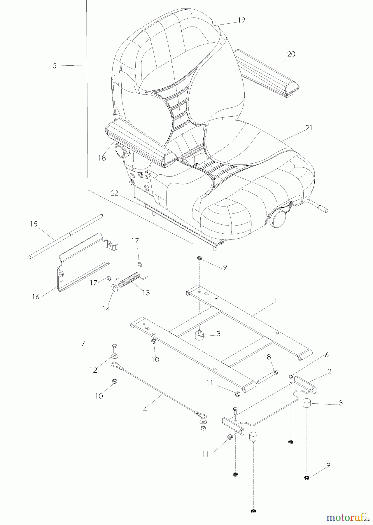 Husqvarna Nullwendekreismäher, Zero-Turn BZ 6127 DBF (968999369) - Husqvarna Zero-Turn Mower (2005-08 & After) Seat