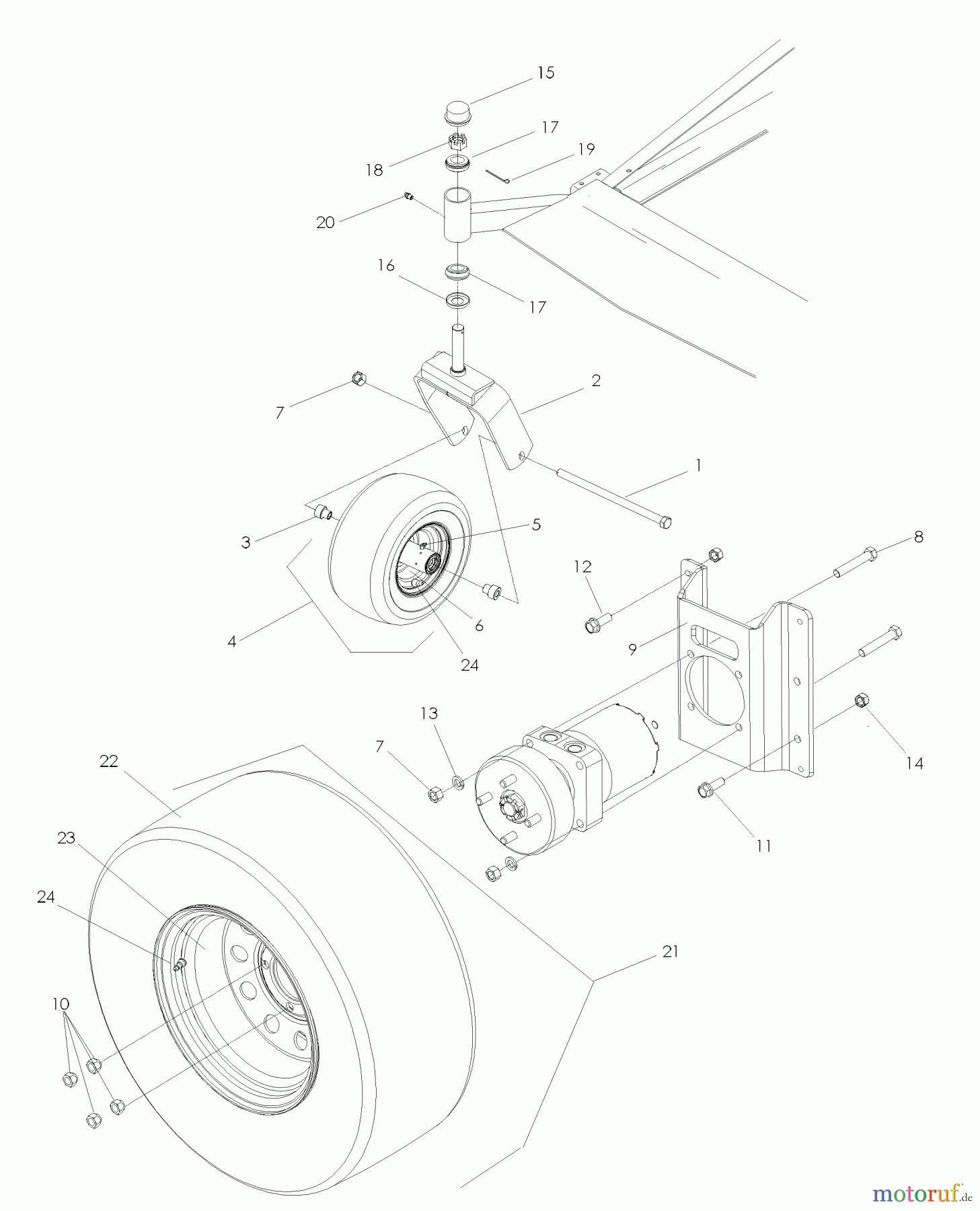 Husqvarna Nullwendekreismäher, Zero-Turn BZ 6127 DBF (968999369) - Husqvarna Zero-Turn Mower (2005-08 & After) Wheels and Tires
