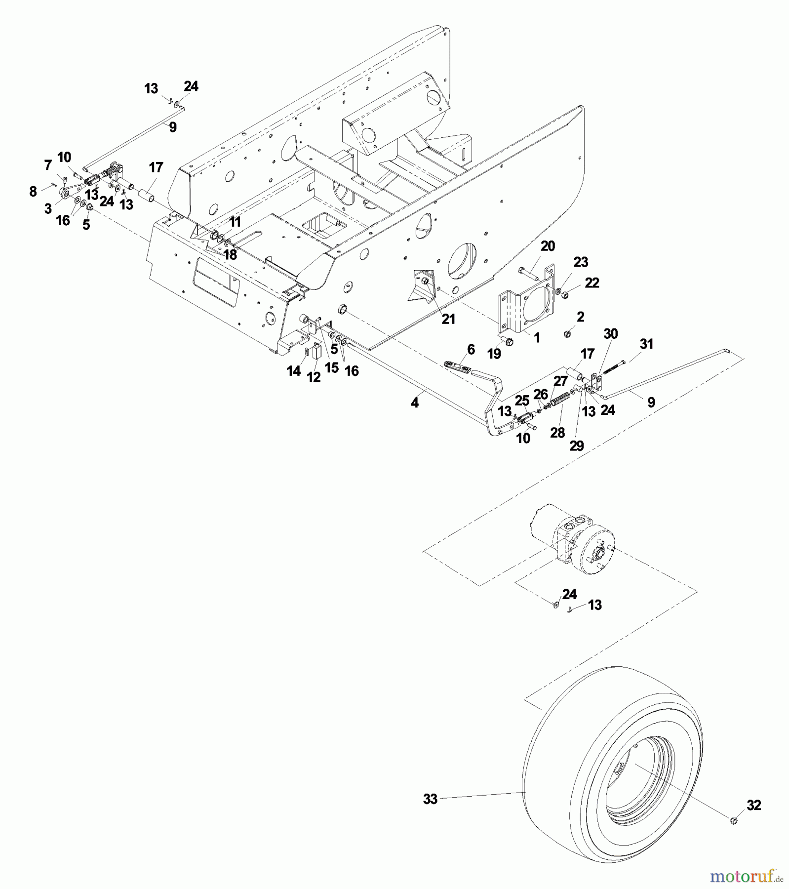 Husqvarna Nullwendekreismäher, Zero-Turn BZ 6134 D (968999214) - Husqvarna Zero-Turn Mower (2003-03 to 2004-10) Brake Group