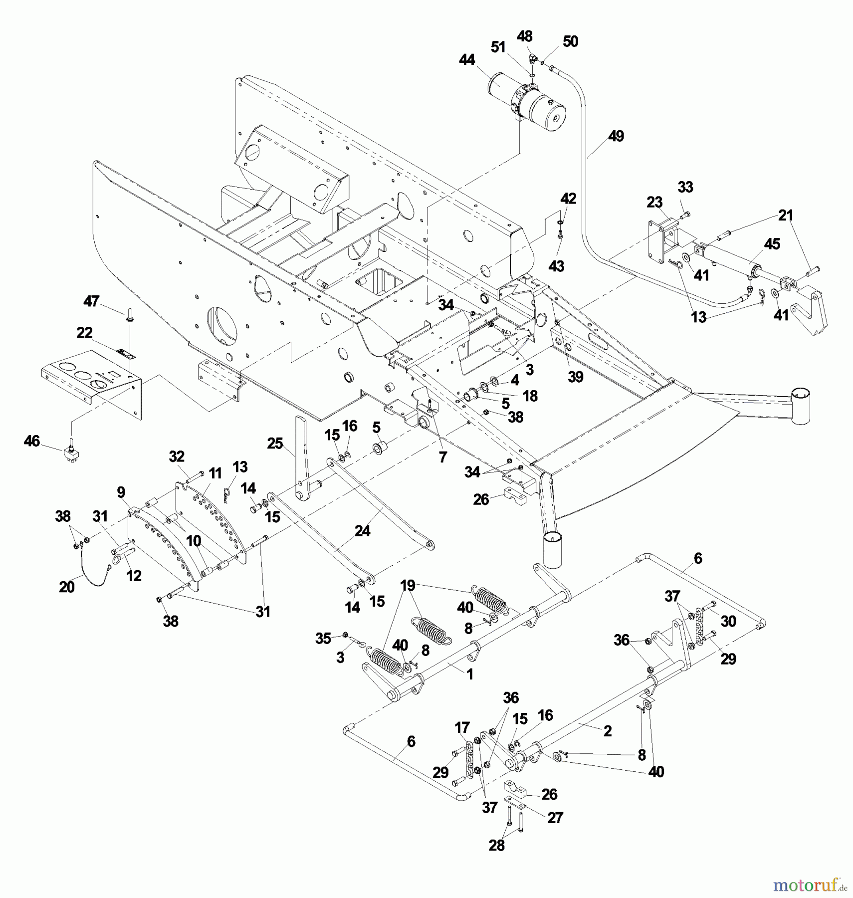 Husqvarna Nullwendekreismäher, Zero-Turn BZ 6127 D (968999218) - Husqvarna Zero-Turn Mower (2003-03 to 2004-10) Deck Lift Power