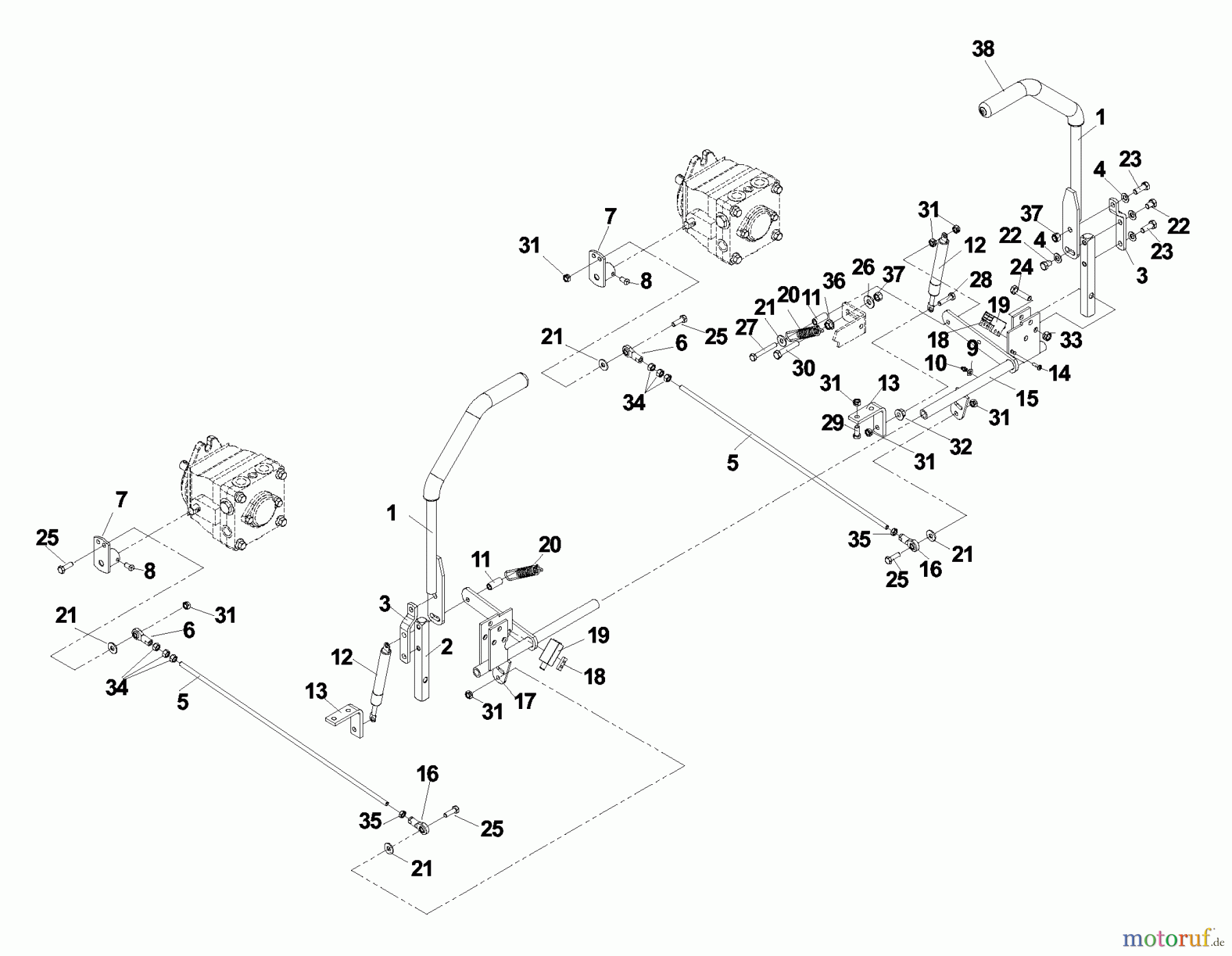 Husqvarna Nullwendekreismäher, Zero-Turn BZ 6134 D (968999214) - Husqvarna Zero-Turn Mower (2003-03 to 2004-10) Motion Control