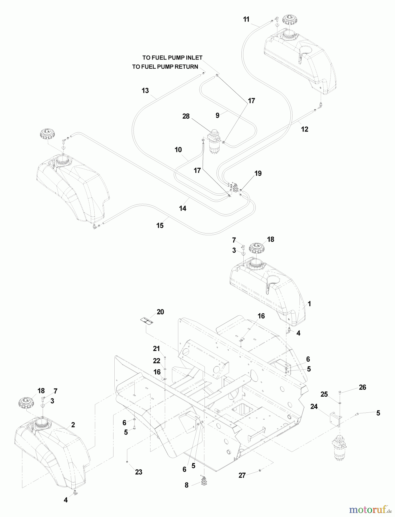 Husqvarna Nullwendekreismäher, Zero-Turn BZ 6127 D (968999218) - Husqvarna Zero-Turn Mower (2004-11 & After) (SN: 033600000 & Up) Fuel Group