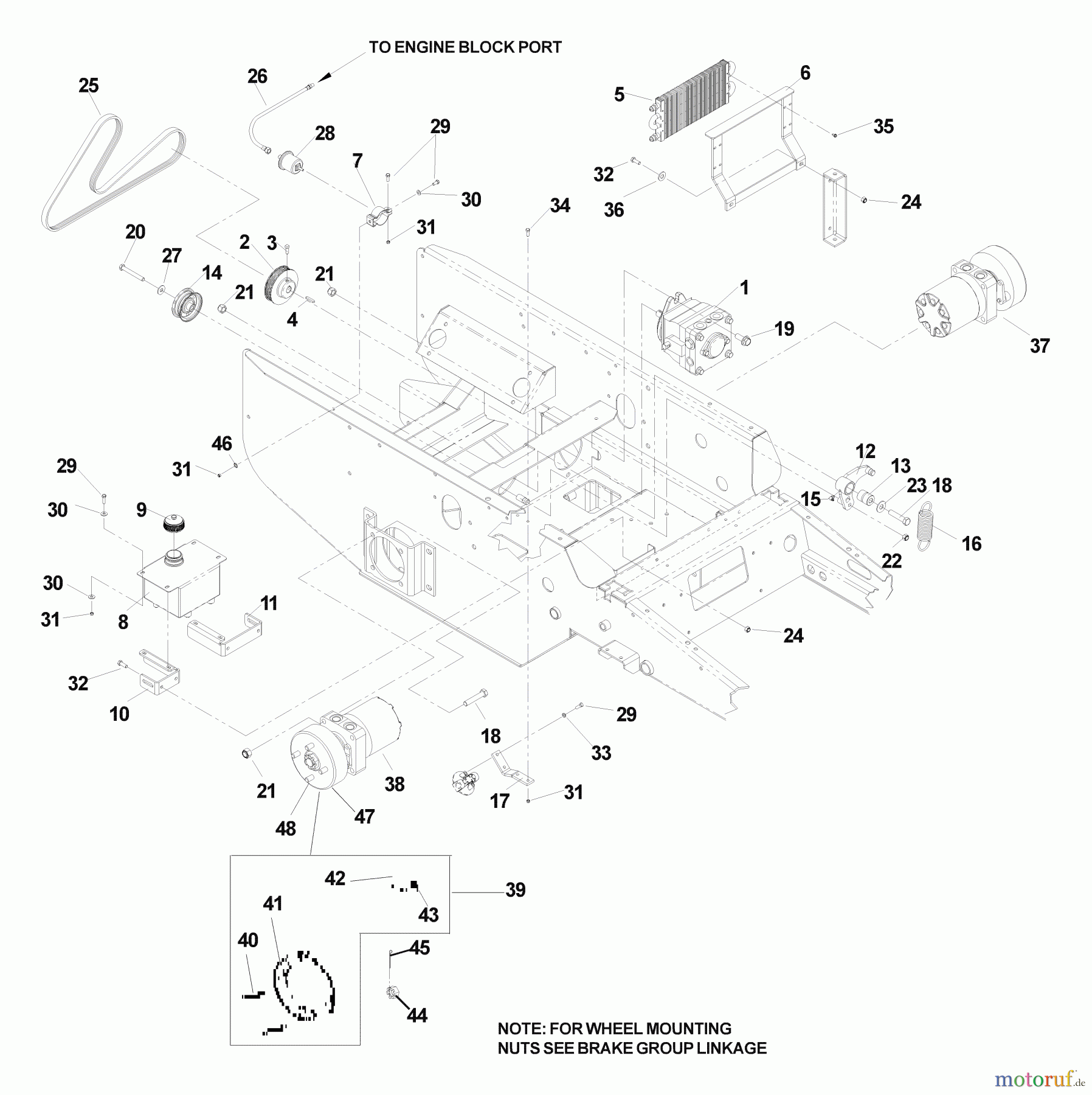 Husqvarna Nullwendekreismäher, Zero-Turn BZ 7234 D (968999216) - Husqvarna Zero-Turn Mower (2004-11 & After) (SN: 033600000 & Up) Hydraulic Assembly
