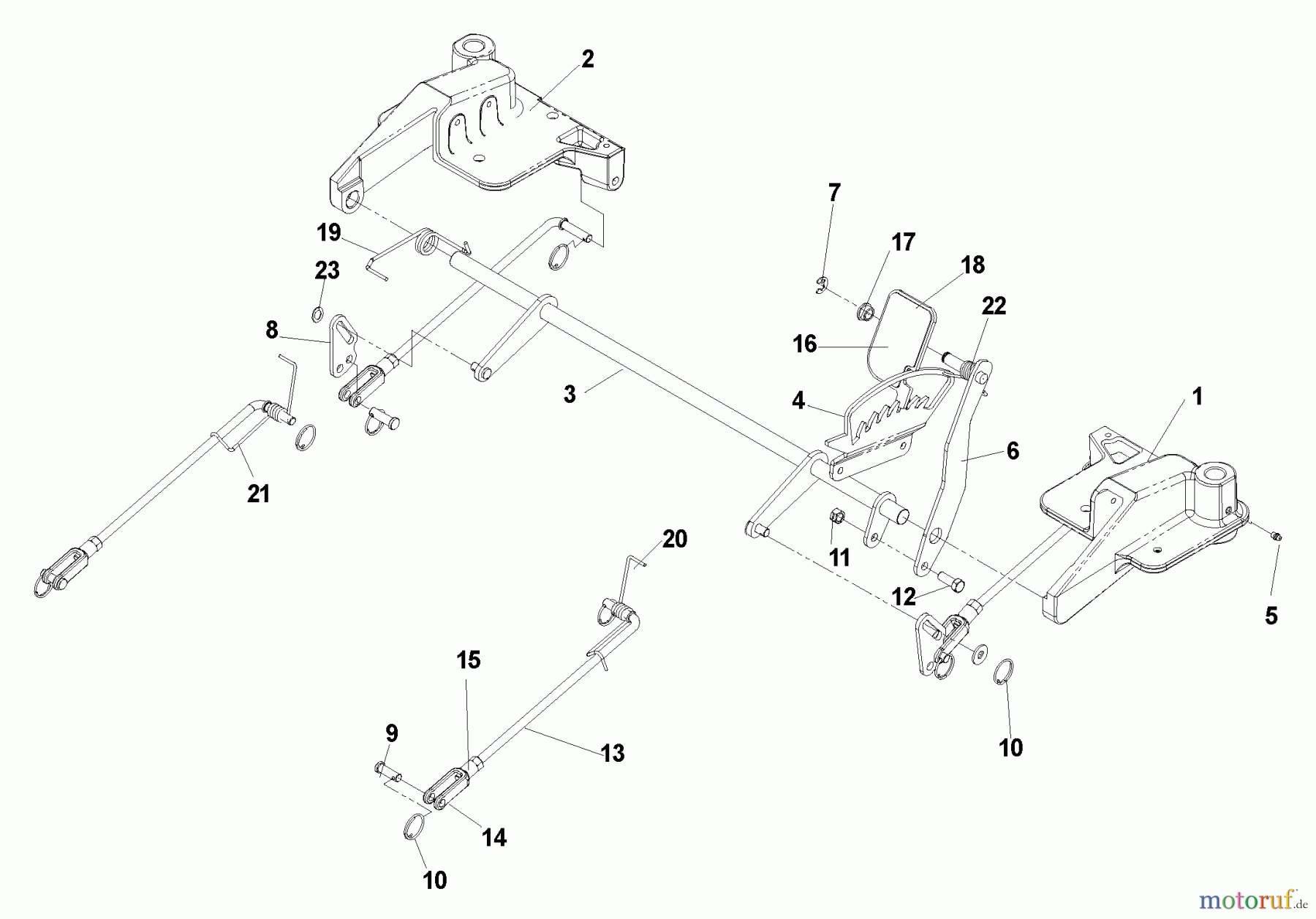 Husqvarna Nullwendekreismäher, Zero-Turn CZ 42175 (968999275) - Husqvarna Zero-Turn Mower (2006-08 & After) Deck Lift