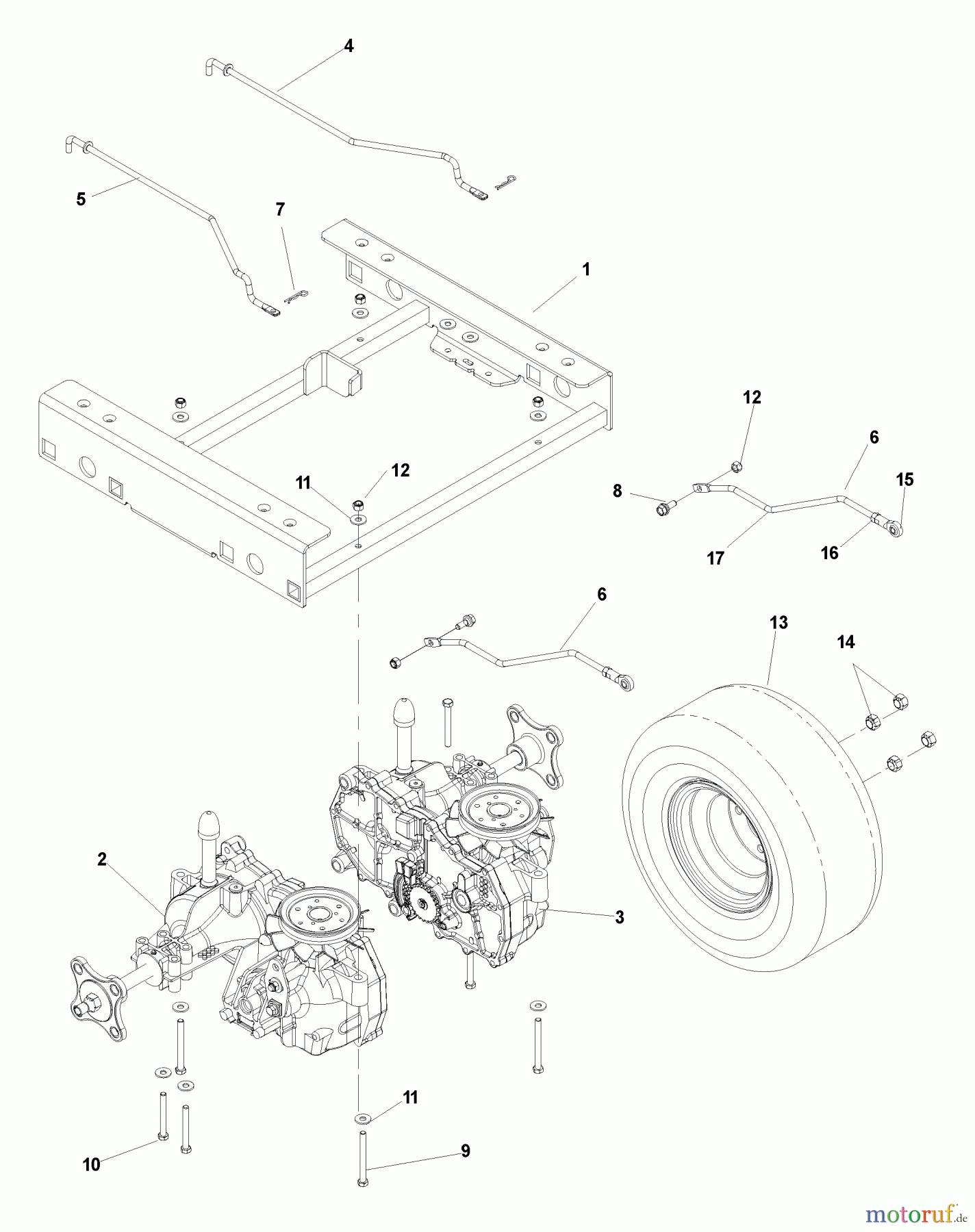 Husqvarna Nullwendekreismäher, Zero-Turn CZ 42175 (968999275) - Husqvarna Zero-Turn Mower (2006-08 & After) EZT
