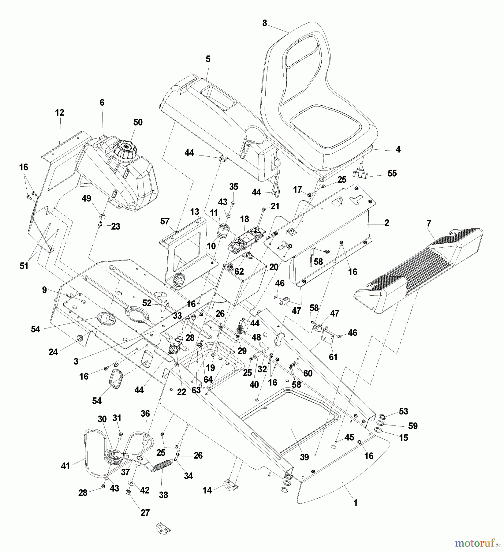 Husqvarna Nullwendekreismäher, Zero-Turn CZ 4217 (968999246) - Husqvarna Zero-Turn Mower (2006-08 & After) Main Frame