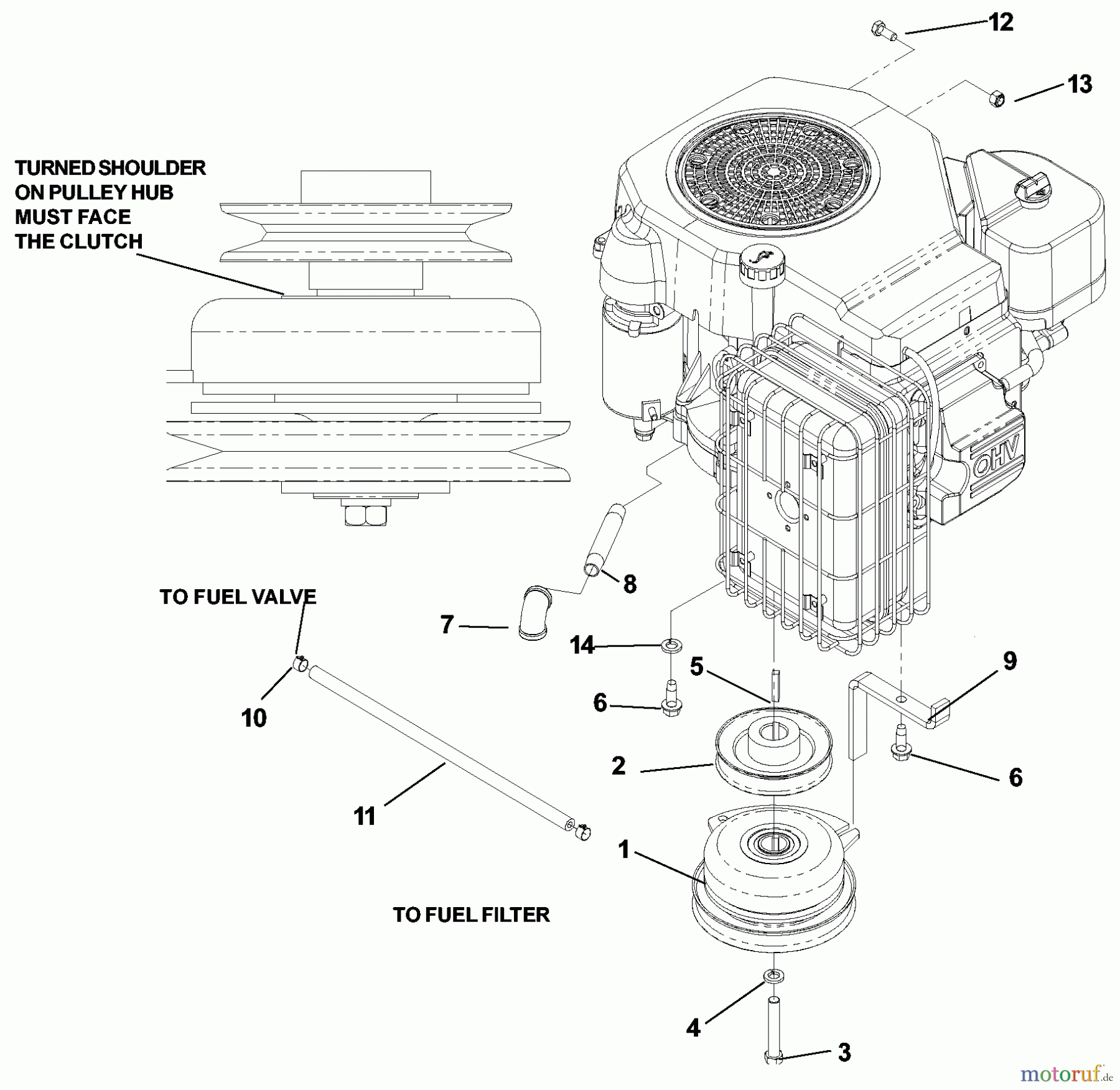 Husqvarna Nullwendekreismäher, Zero-Turn CZ 4817 (968999220) - Husqvarna KOA Zero-Turn Mower (2002-11 & After) Kohler Engine Assembly