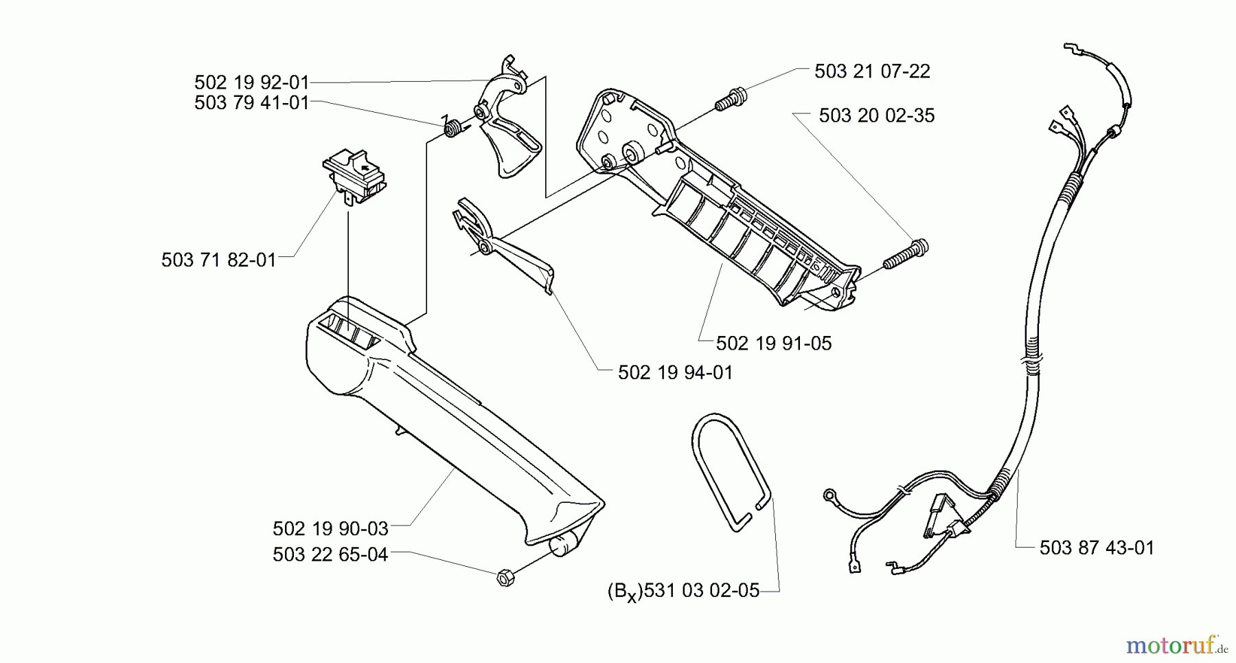 Husqvarna Bläser / Sauger / Häcksler / Mulchgeräte 225 B - Husqvarna Handheld Blower (2001-06 to 2006-08) Throttle