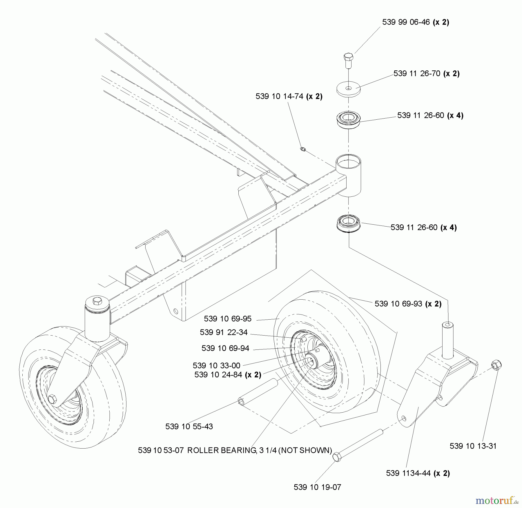 Husqvarna Nullwendekreismäher, Zero-Turn EZ 5424 BI (968999294) - Husqvarna Zero-Turn Mower (2006-02 & After) Caster Assembly